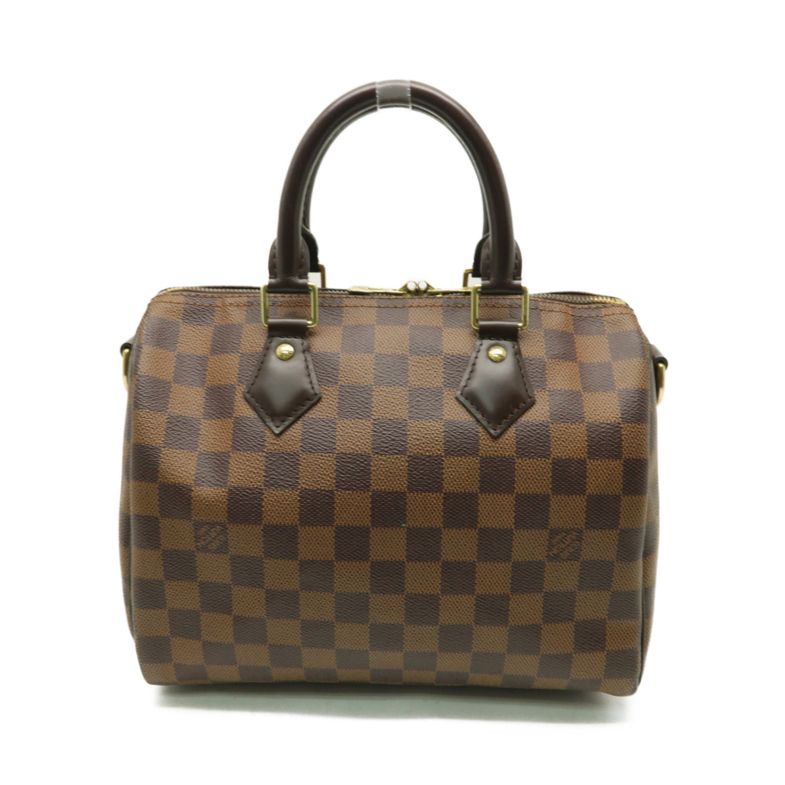 LOUIS VUITTON Damier Speedy 25 Bandoultere金扣手挽肩背兩用袋棕色