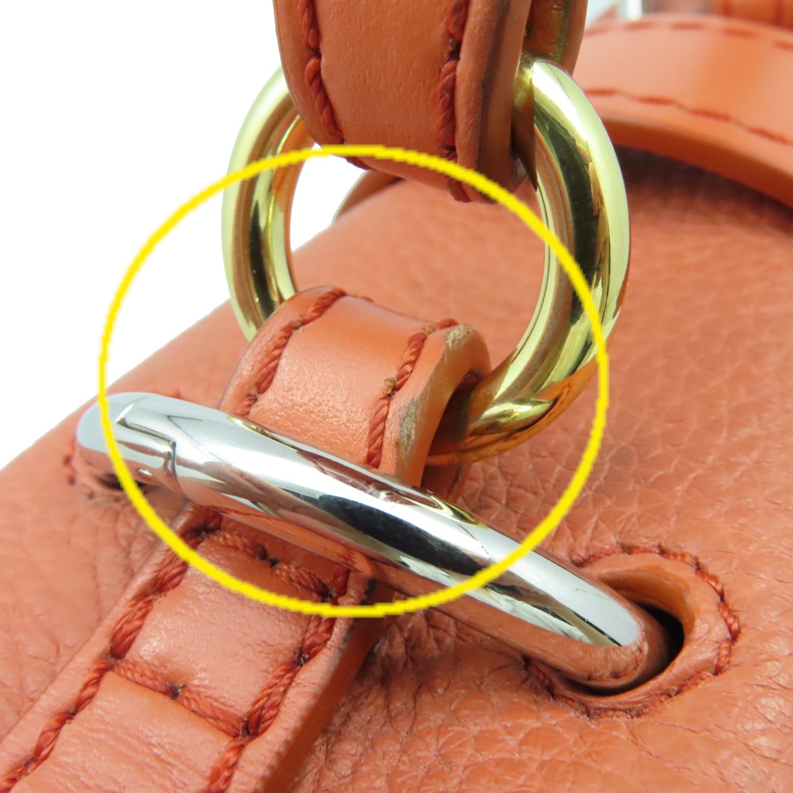 Chloe 牛皮皮革2Way Shoulder Bag手挽肩背兩用袋橙啡色