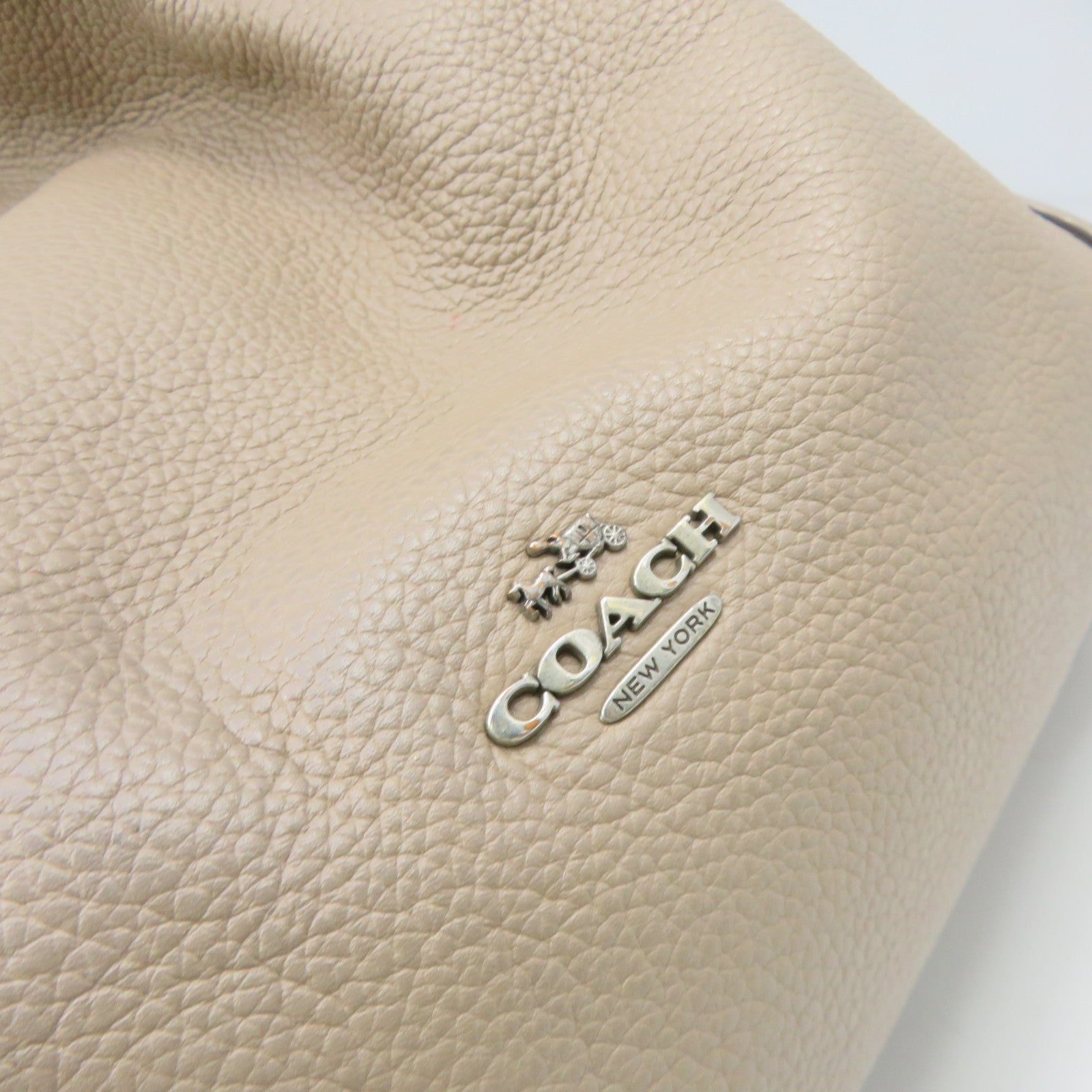 COACH 牛皮皮革Shoulder Bag肩背袋灰色