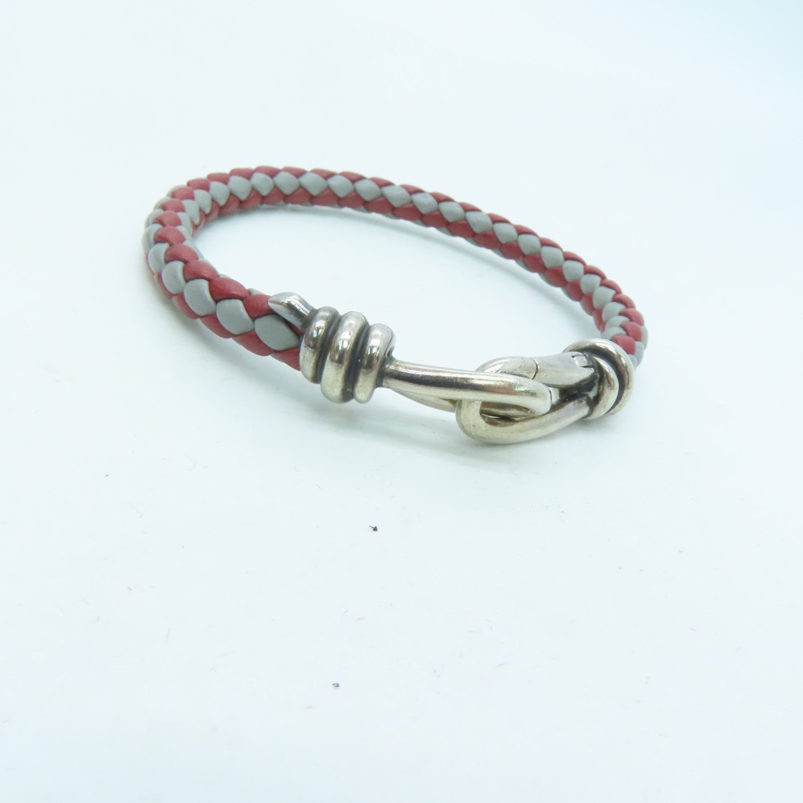 TIFFANY＆CO 牛皮皮革Bracelet手带红色/灰色