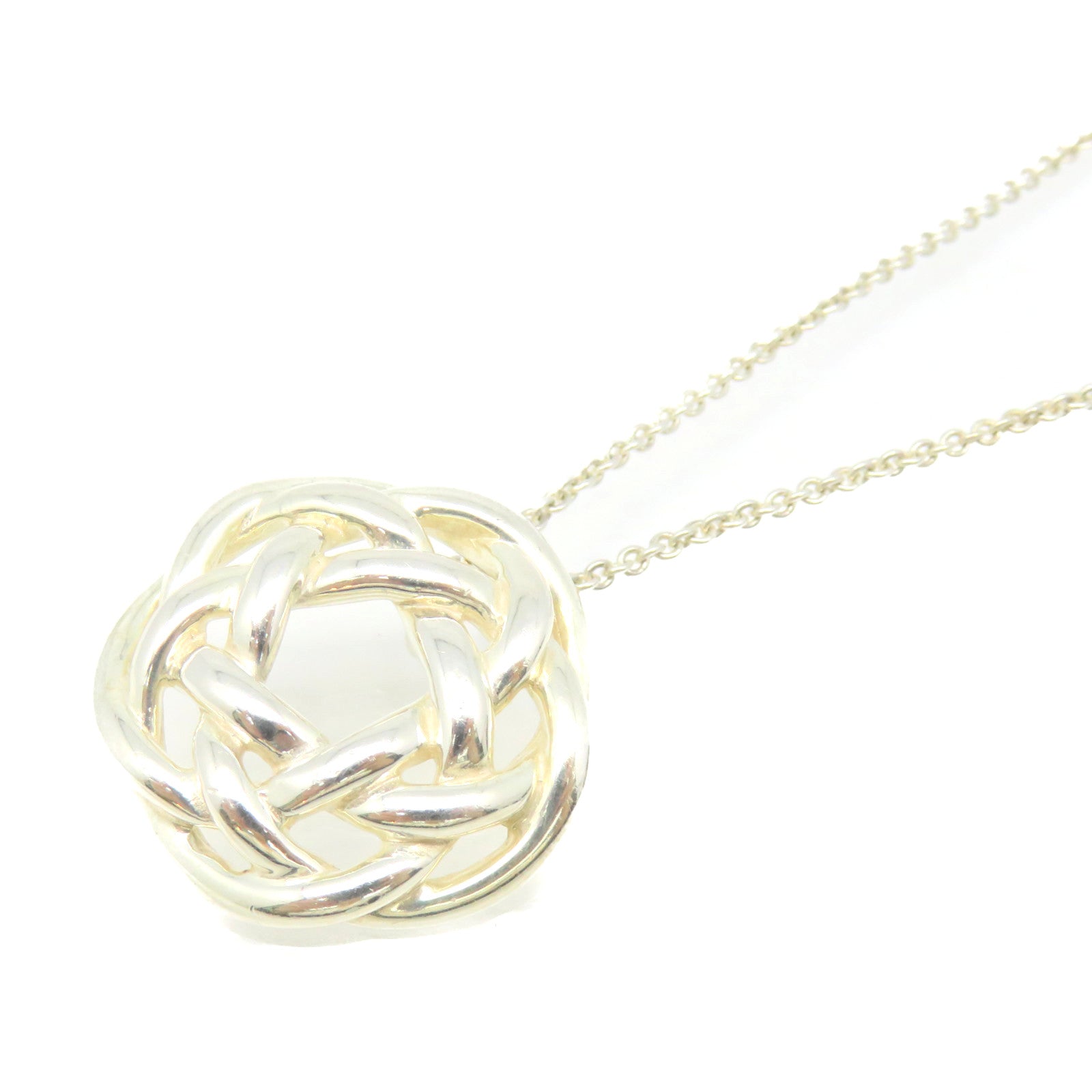 TIFFANY&amp;CO 925 Sterling Silver Knot Necklace Necklace