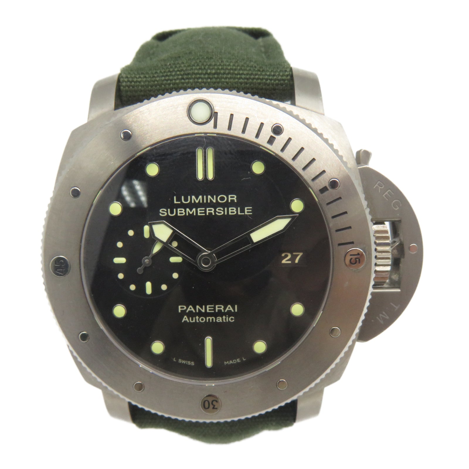 PANERAI Luminor Submersible Titanium手錶自動機芯黑色