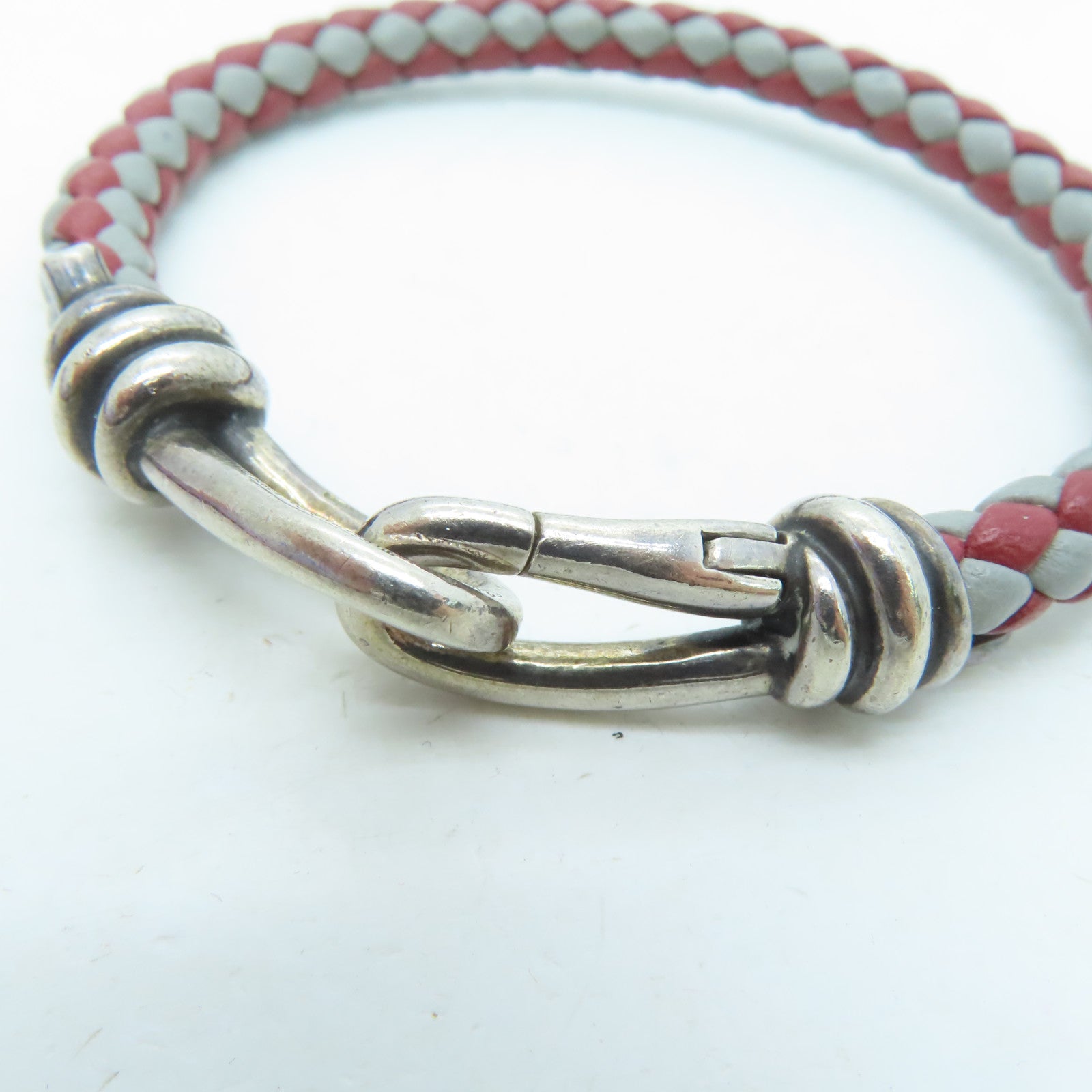 TIFFANY＆CO 牛皮皮革Bracelet手带红色/灰色