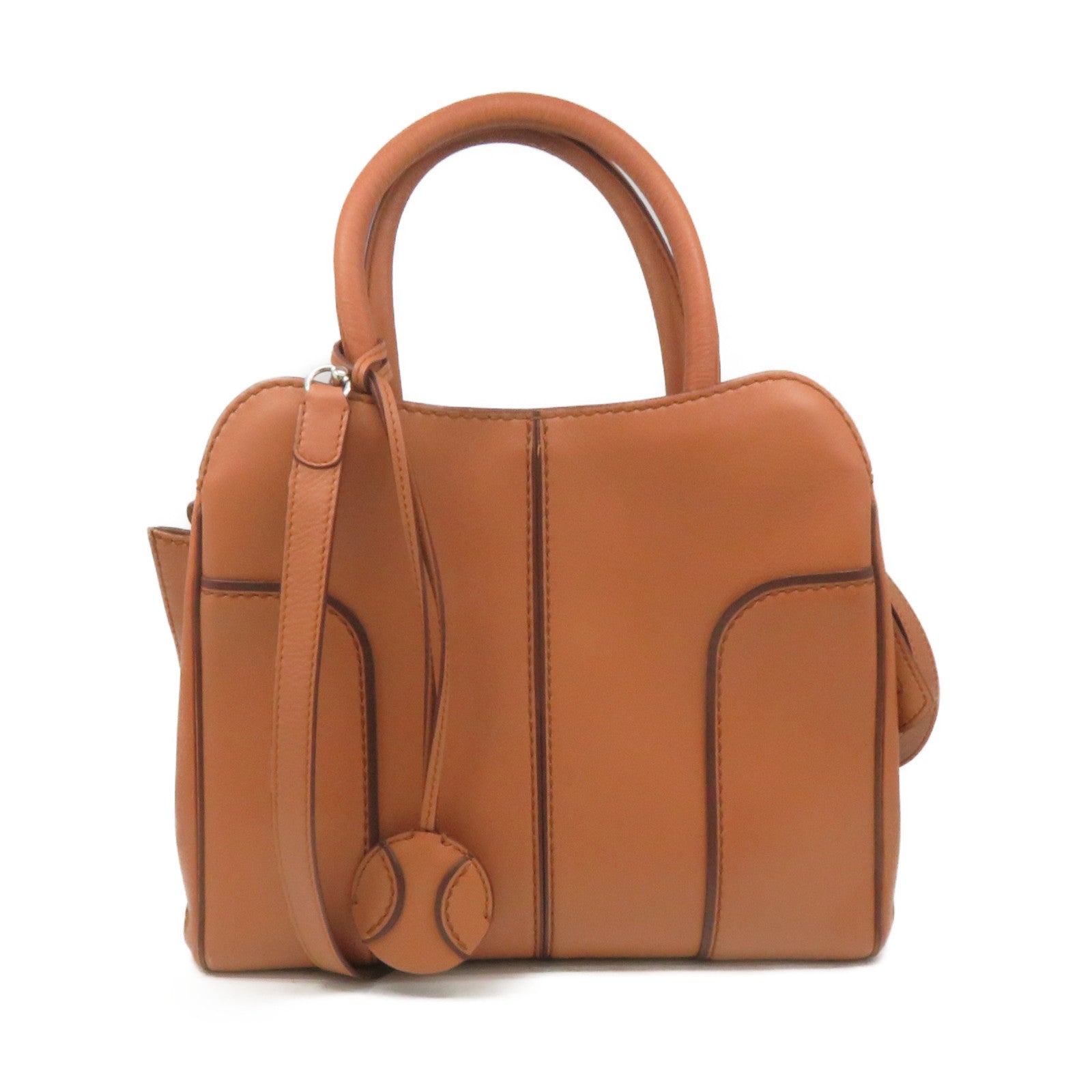 TOD’S 【激減優惠】牛皮皮革2Way Shoulder Bag手挽肩背兩用袋啡色