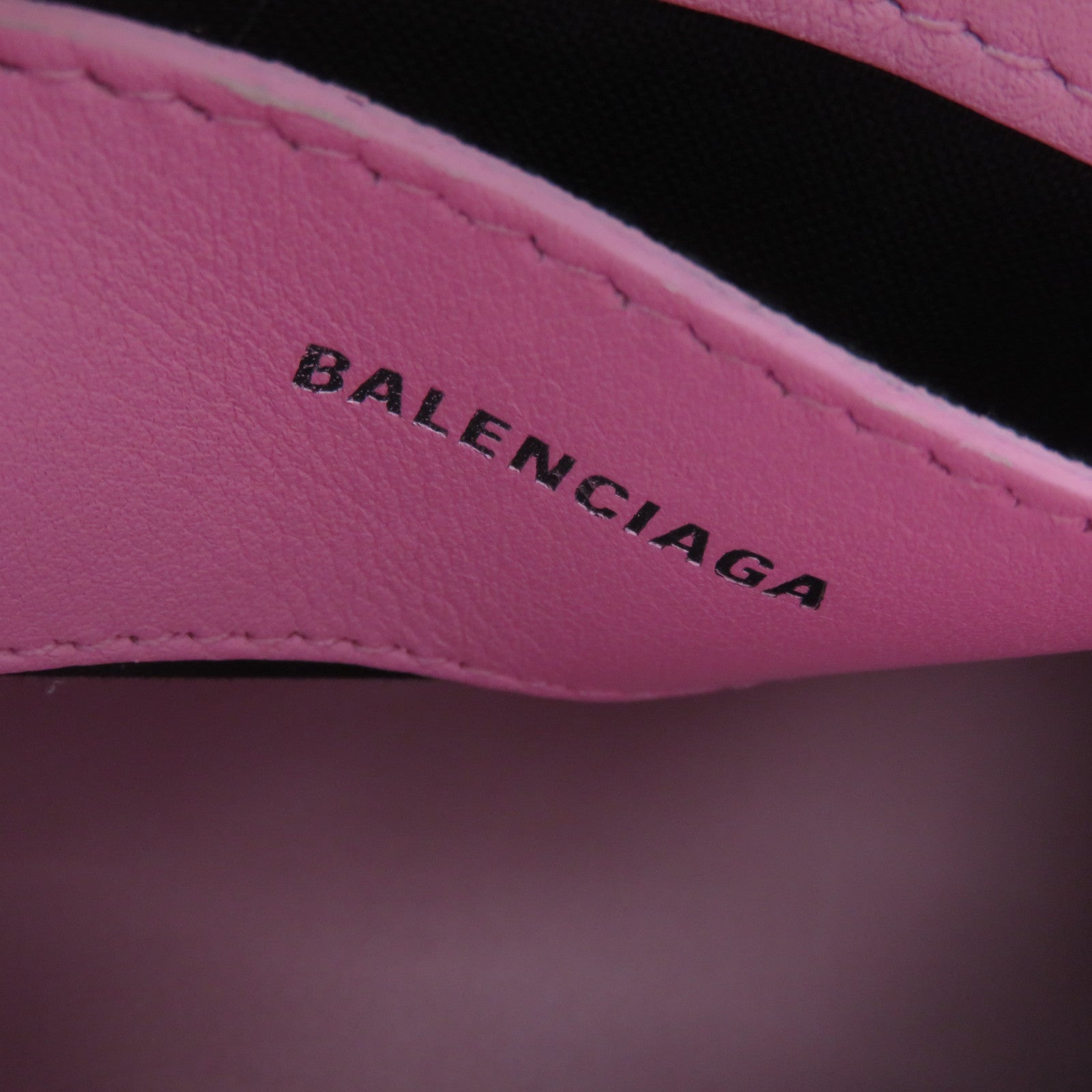 BALENCIAGA 牛皮皮革Kitty Ville Mini Bag銀扣手挽肩背兩用袋粉紅色/紅色
