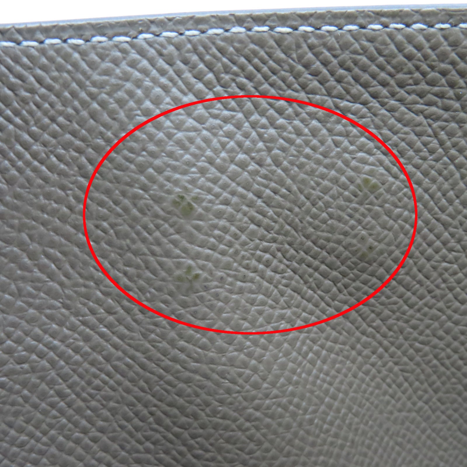 HERMES Epsom皮革Kelly Long Wallet銀扣長錢包灰色