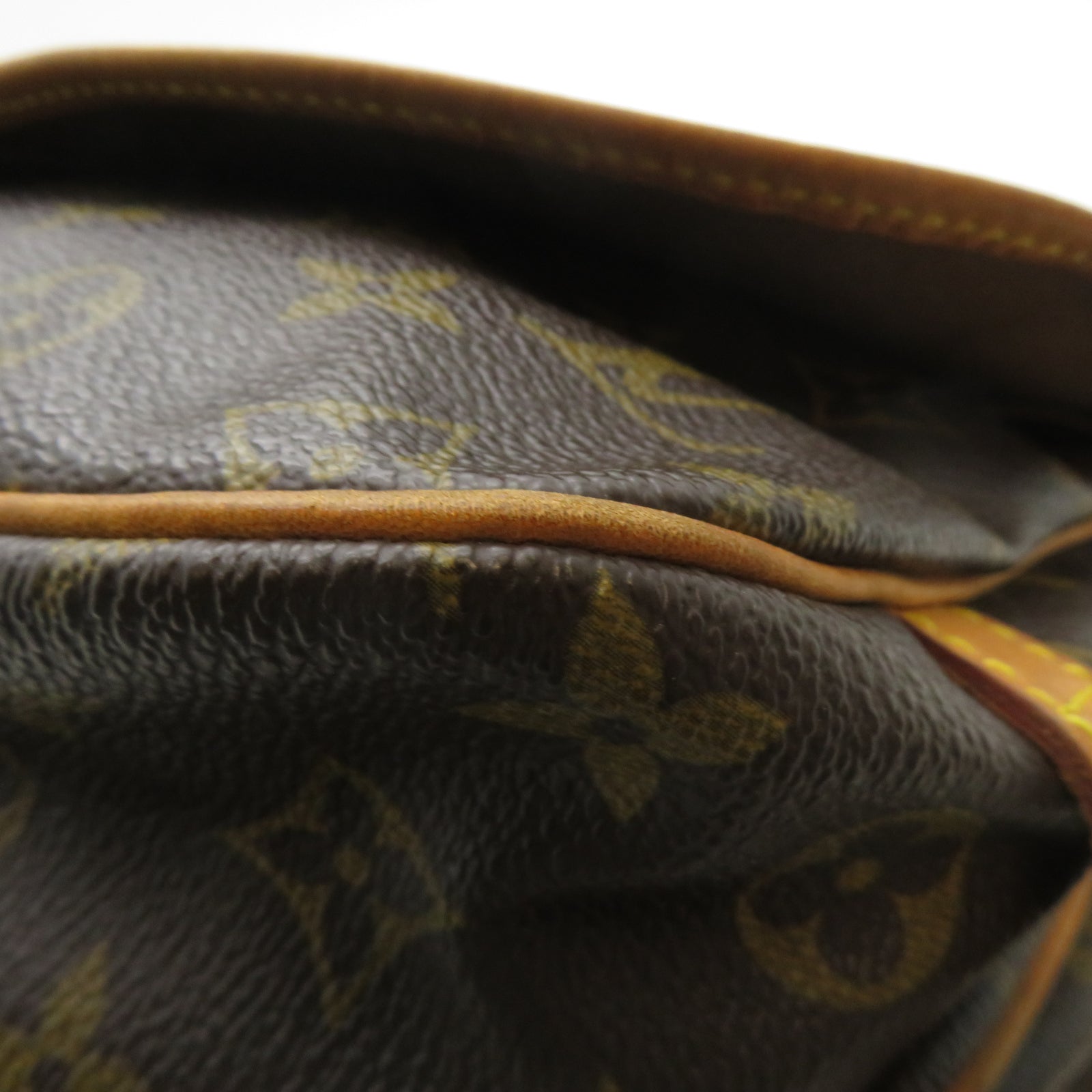 LOUIS VUITTON Monogram Saumur 30金扣肩背袋啡色
