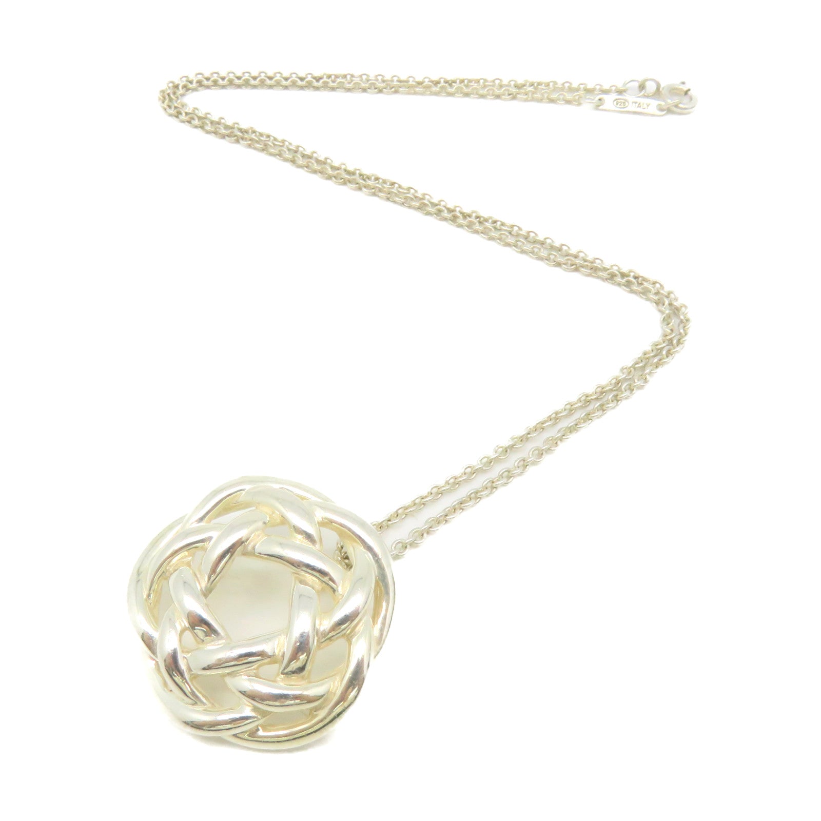 TIFFANY&amp;CO 925 Sterling Silver Knot Necklace Necklace