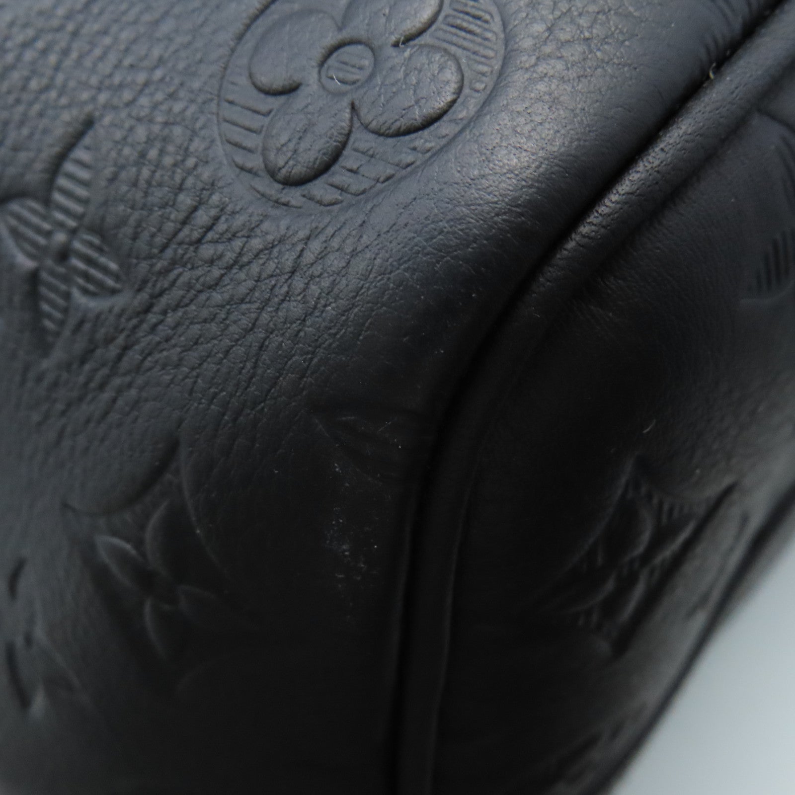LOUIS VUITTON Monogram Shadow Keepall 50 Bandoulie Boston Bag旅行包黑色