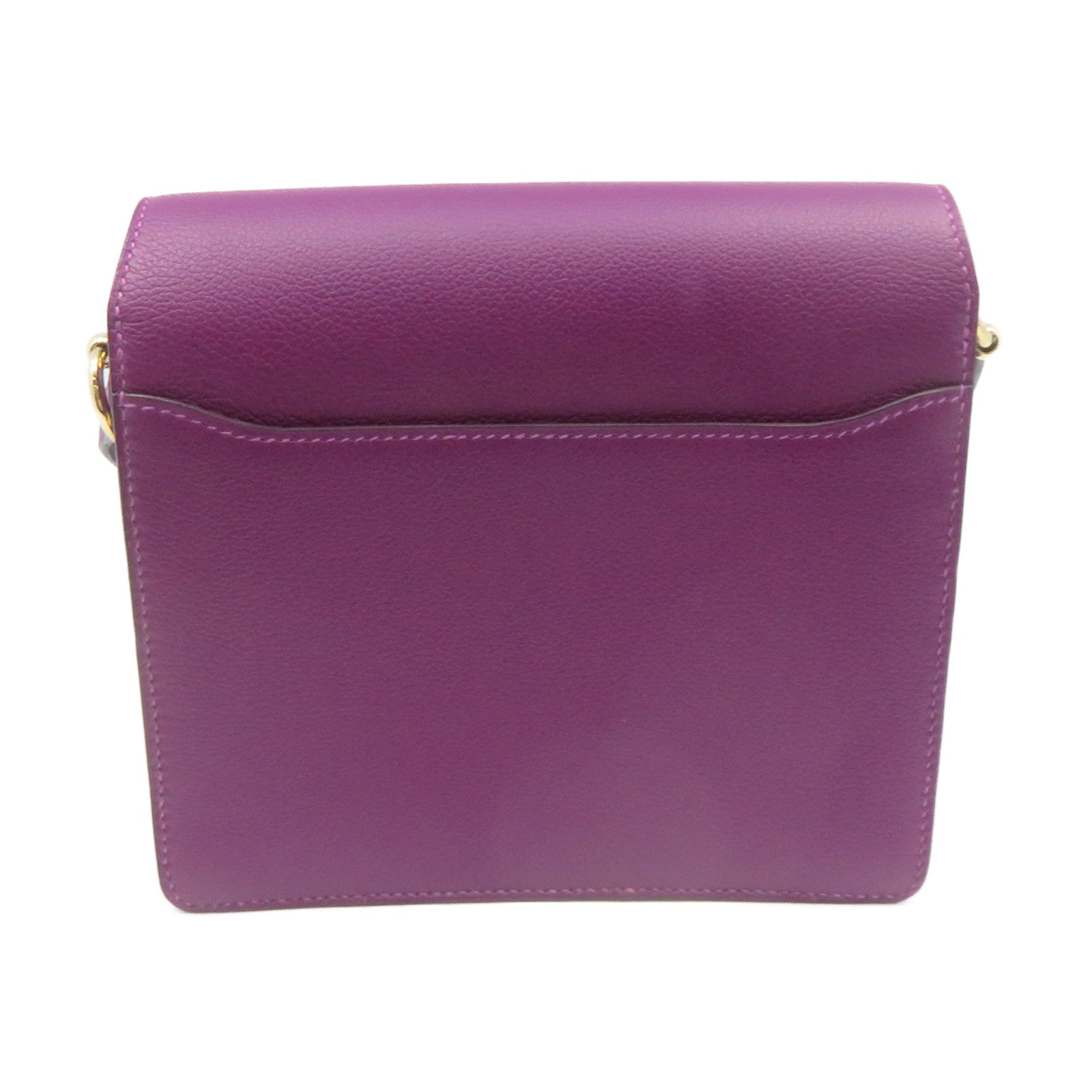 HERMES Ecercolor皮革Mini Roulis Shoulder Bag金扣肩背袋紫色