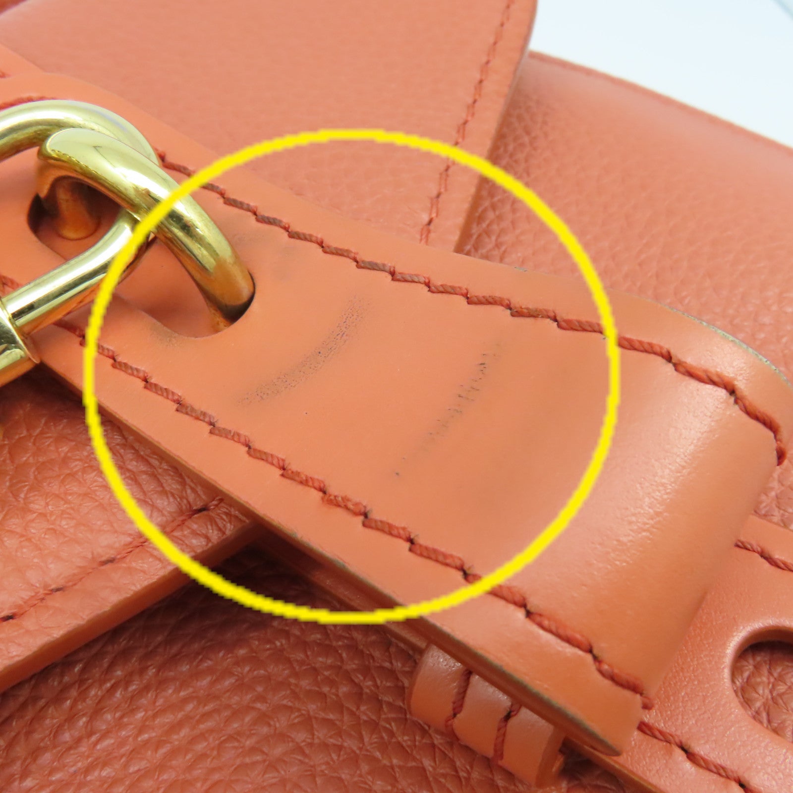 Chloe 牛皮皮革2Way Shoulder Bag手挽肩背兩用袋橙啡色