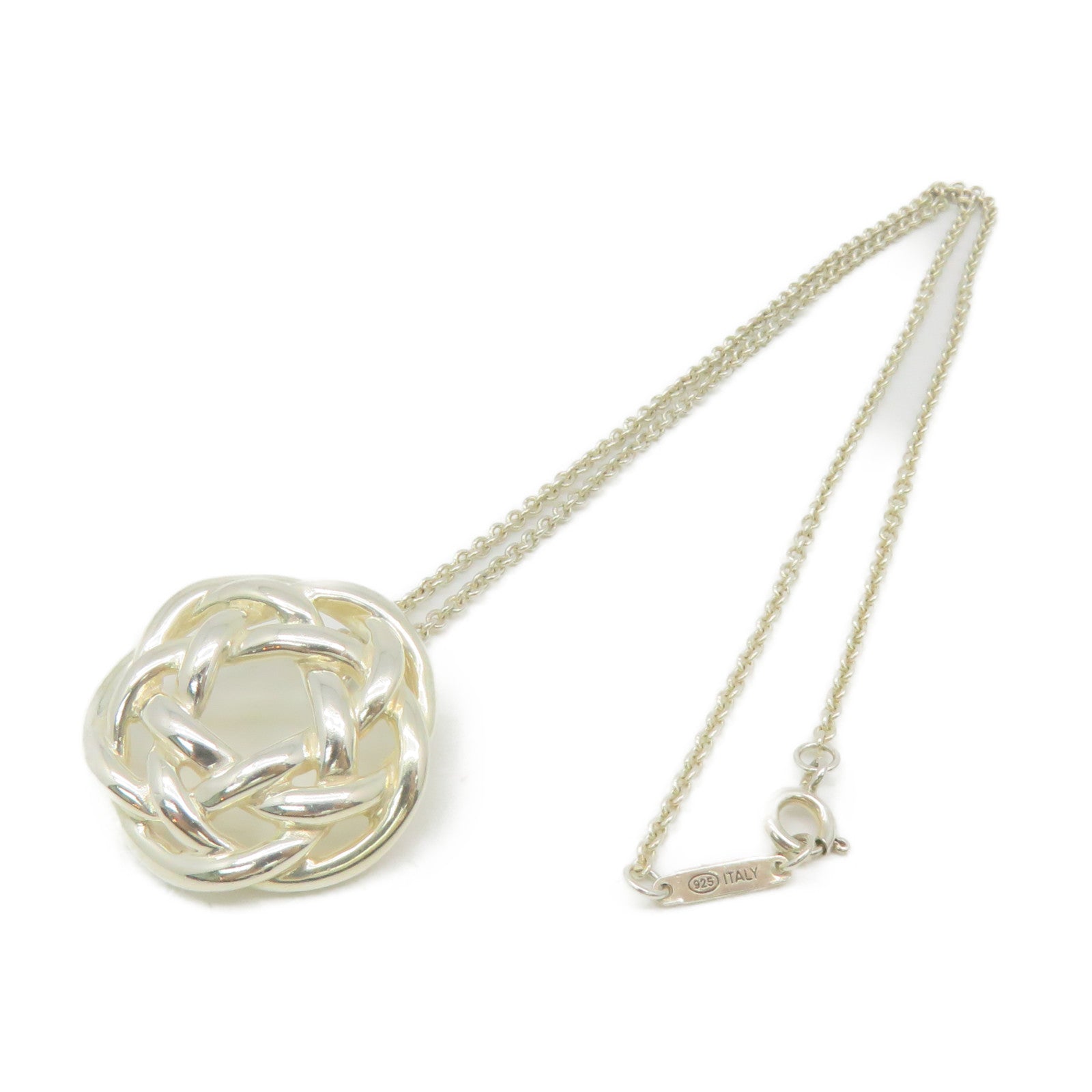 TIFFANY&amp;CO 925 Sterling Silver Knot Necklace Necklace