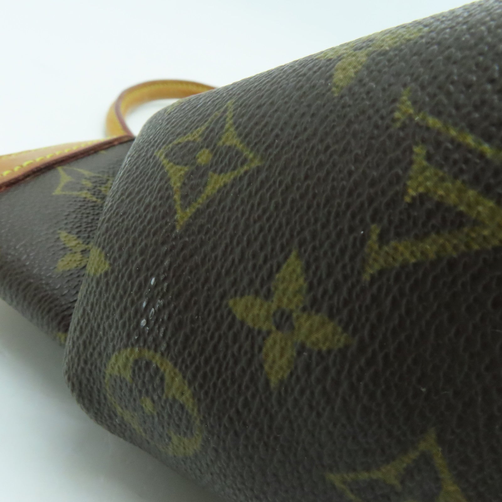 LOUIS VUITTON Monogram Tivoli PM Handle Bag Gold Buckle Brown