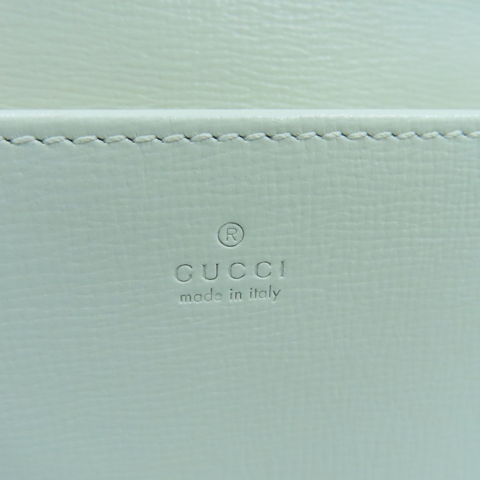 GUCCI 涂层皮革Horsebit 1955 GG Wallet On Chain金扣链带肩背袋白色
