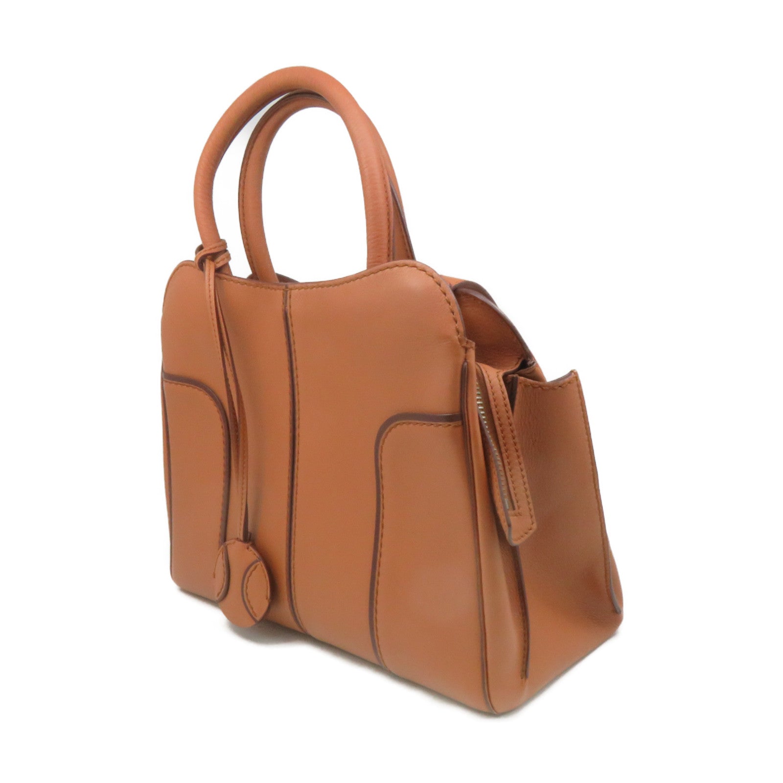 TOD’S 【激減優惠】牛皮皮革2Way Shoulder Bag手挽肩背兩用袋啡色