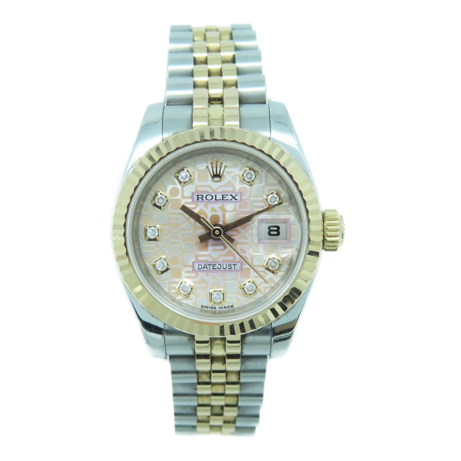 ROLEX 18K玫瑰金Datejust 26mm不鏽鋼手錶自動機芯粉紅色
