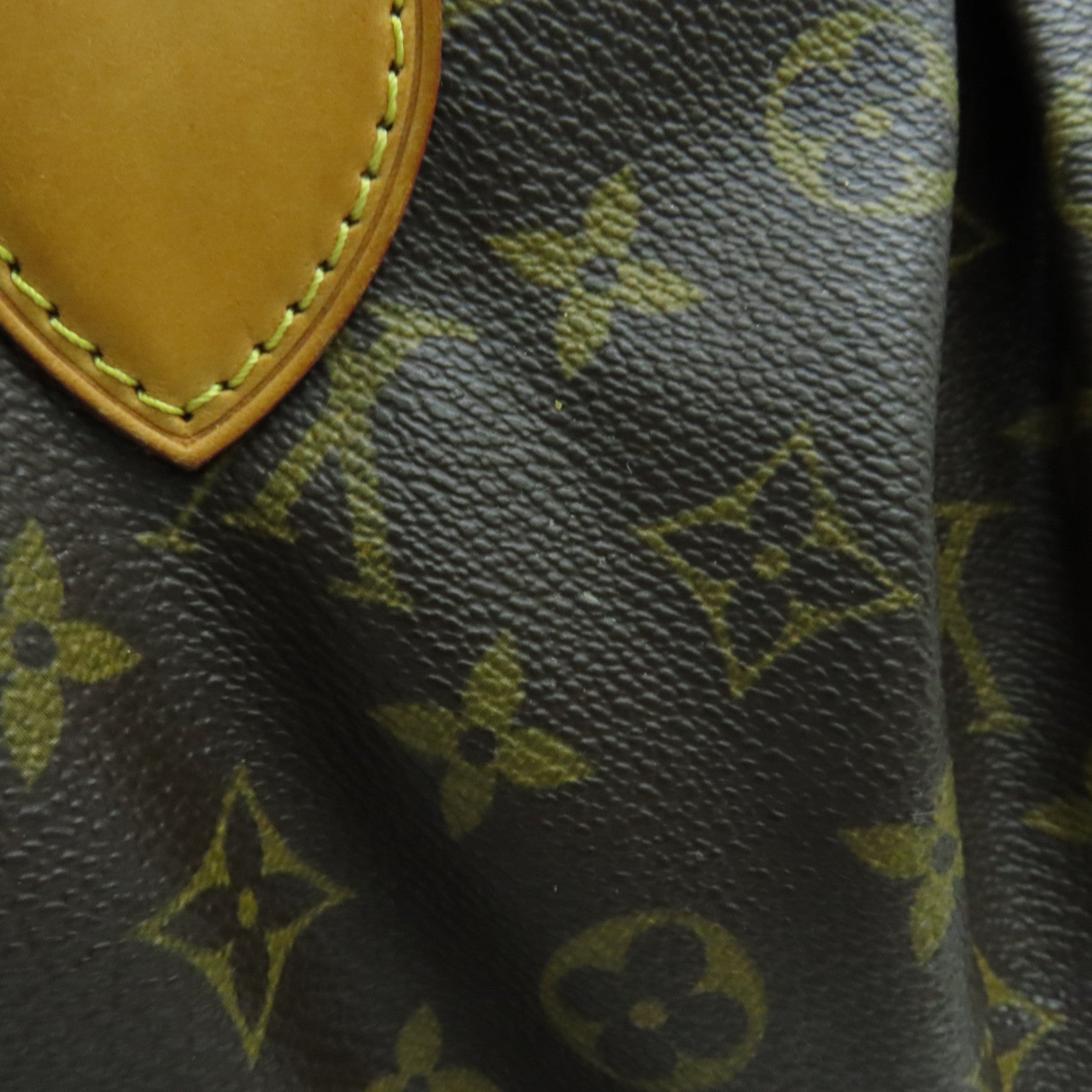 LOUIS VUITTON Monogram Tivoli PM Handle Bag Gold Buckle Brown