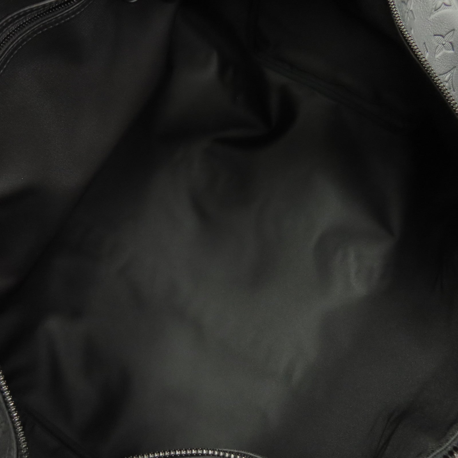 LOUIS VUITTON Monogram Shadow Keepall 50 Bandoulie Boston Bag旅行包黑色