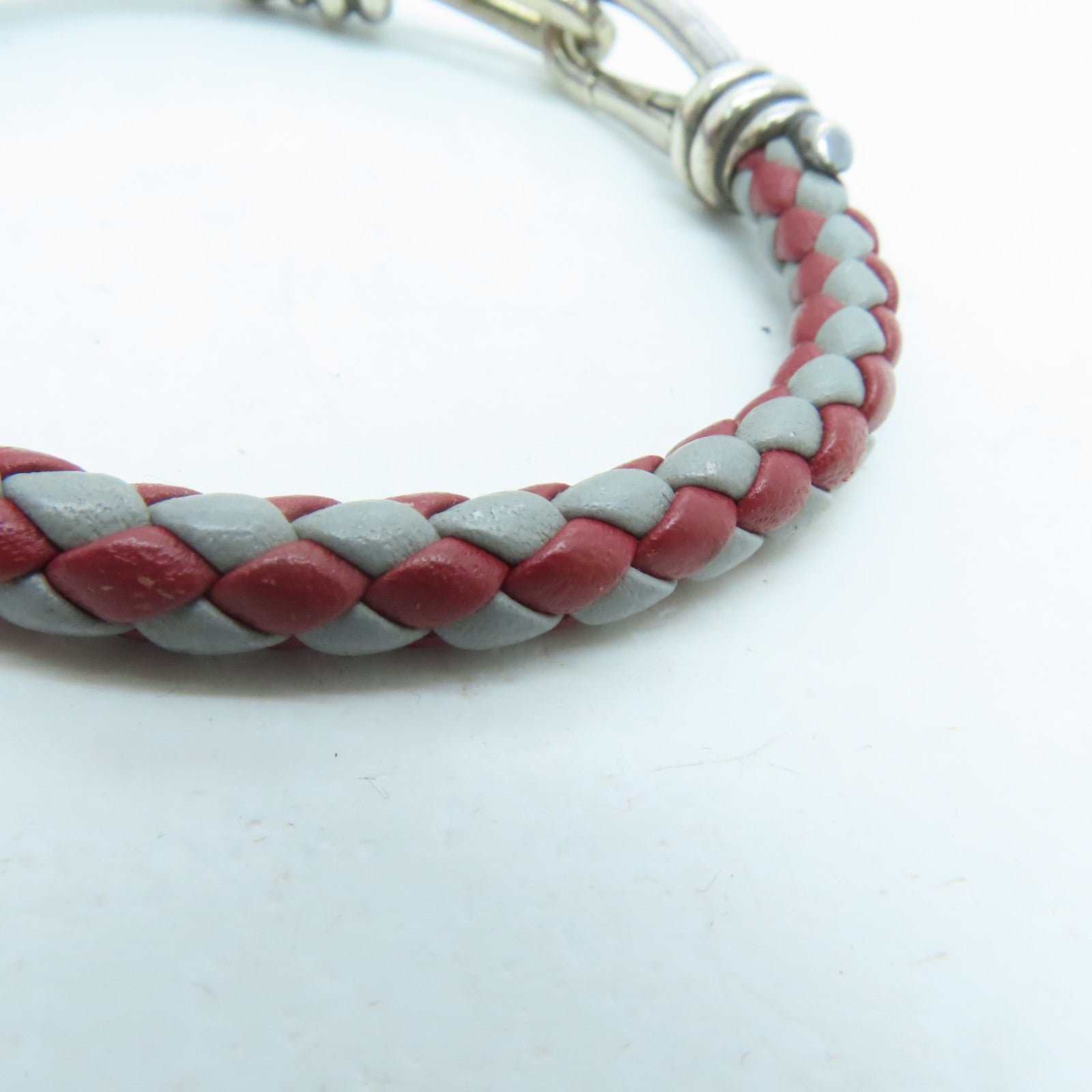 TIFFANY＆CO 牛皮皮革Bracelet手带红色/灰色