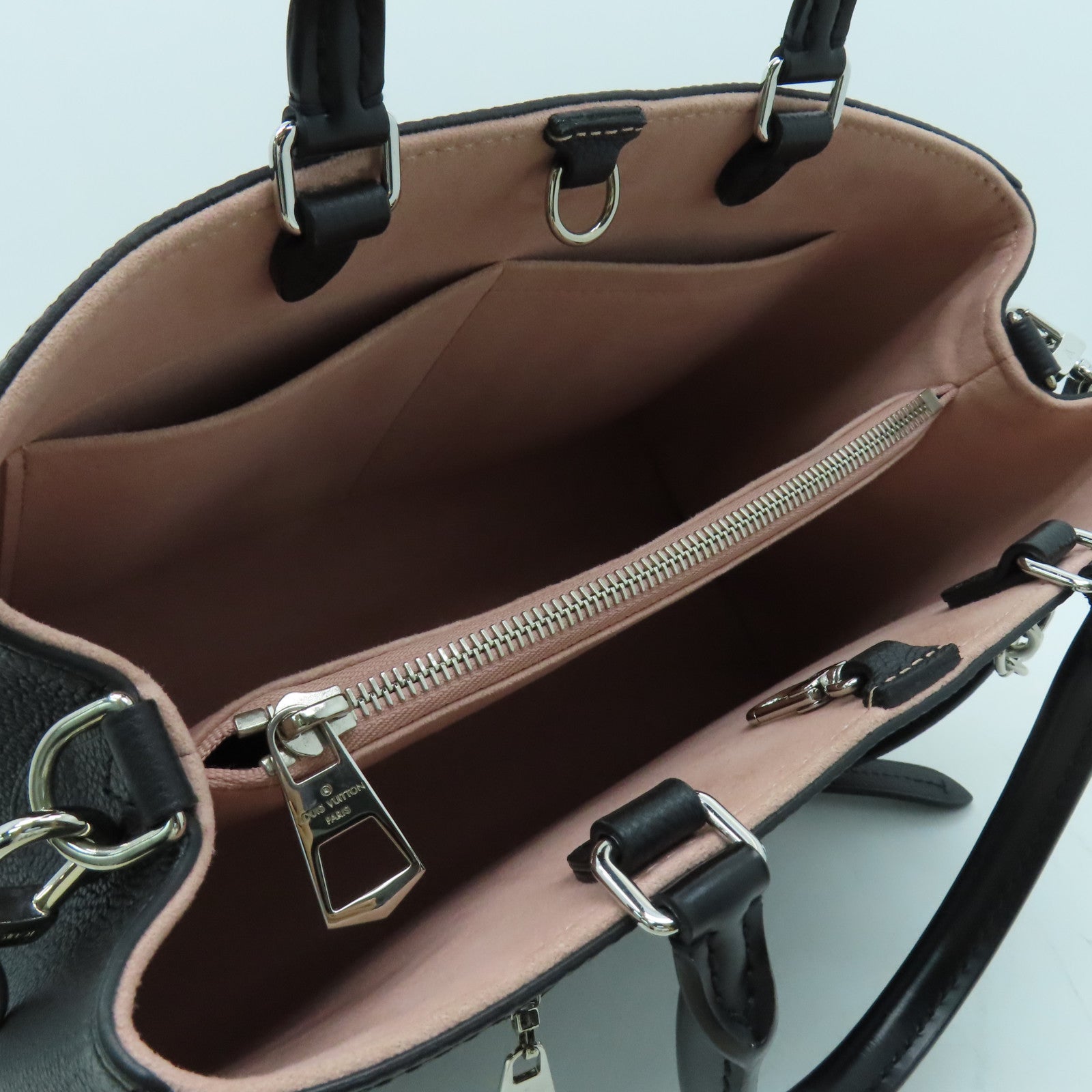 LOUIS VUITTON Epi Marelle MM銀扣肩背袋黑色