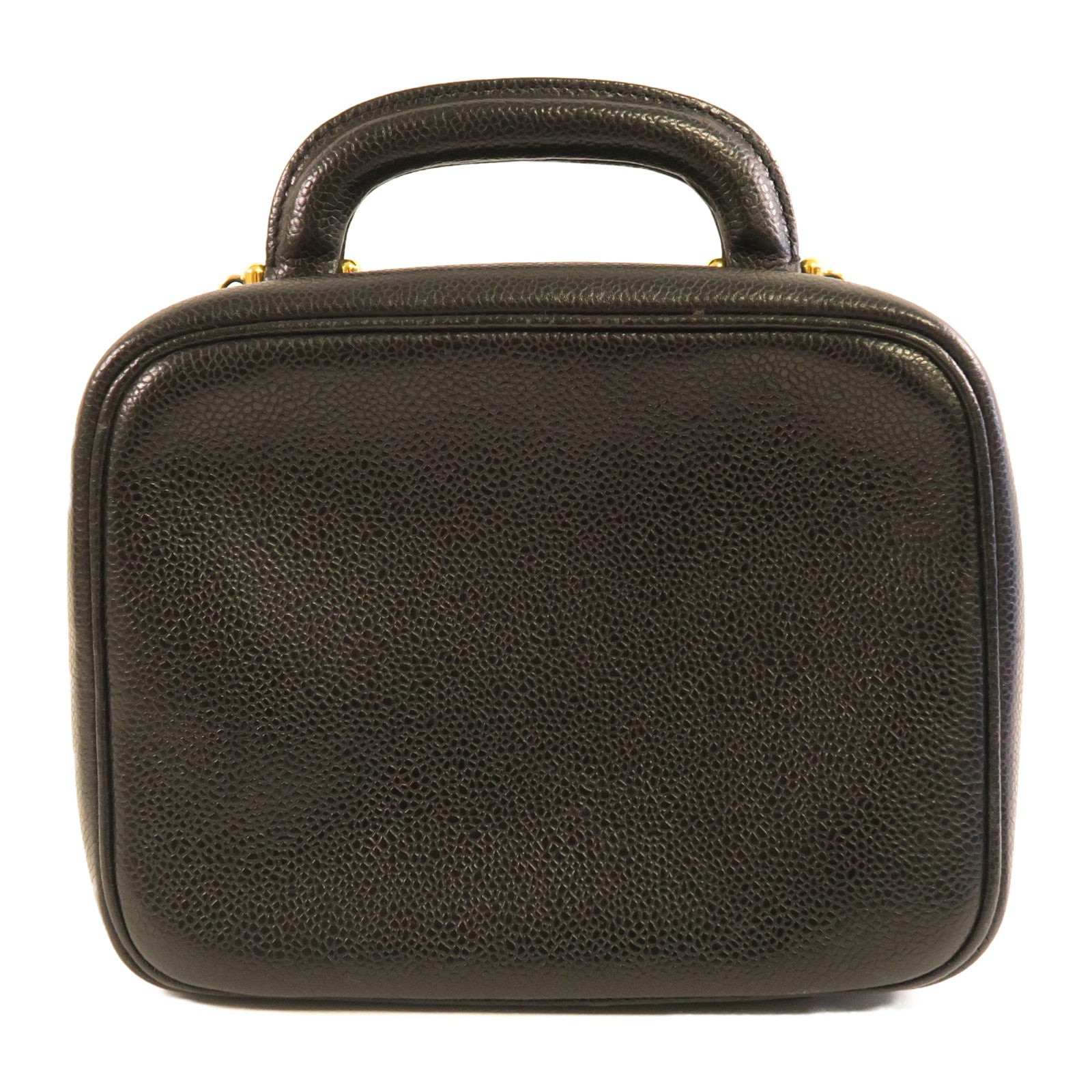 CHANEL 牛皮皮革2 Way Shoulder Bag金扣手挽肩背兩用袋黑色