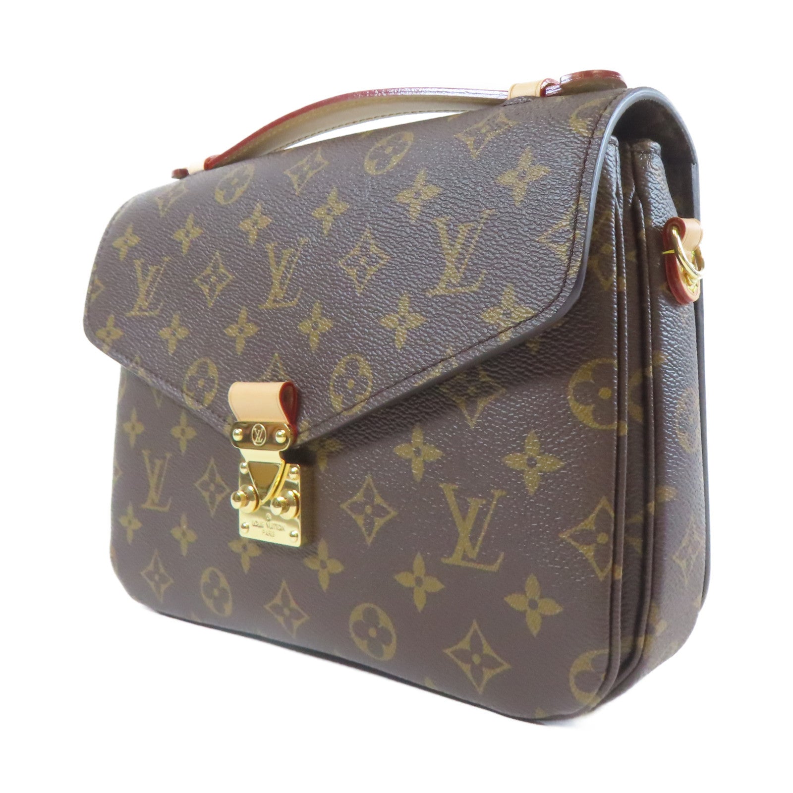 LOUIS VUITTON Monogram Pochette Metis金扣手挽肩背兩用袋啡色