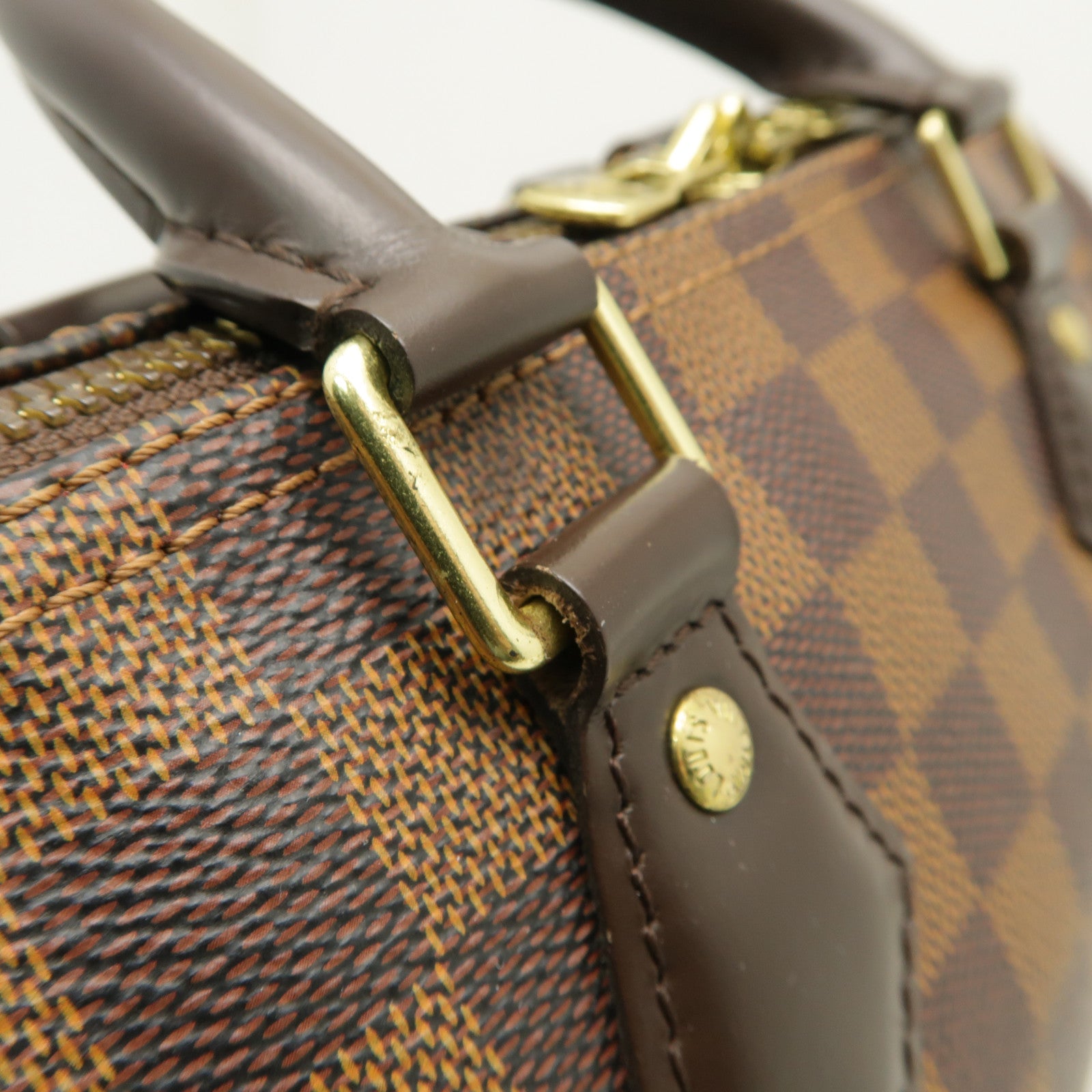 LOUIS VUITTON Damier Speedy 25 Bandoultere金扣手挽肩背兩用袋棕色