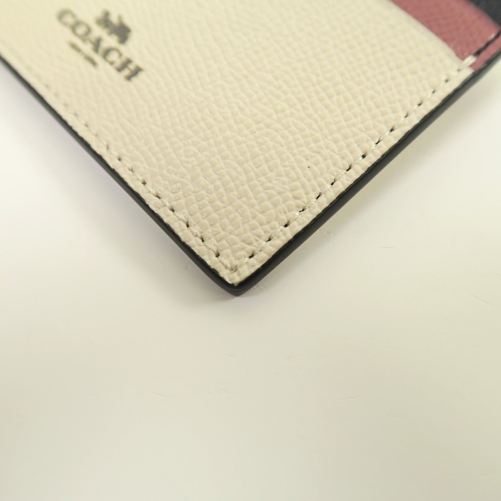 COACH 牛皮皮革Card Case卡片套白色/粉紅色/藍色