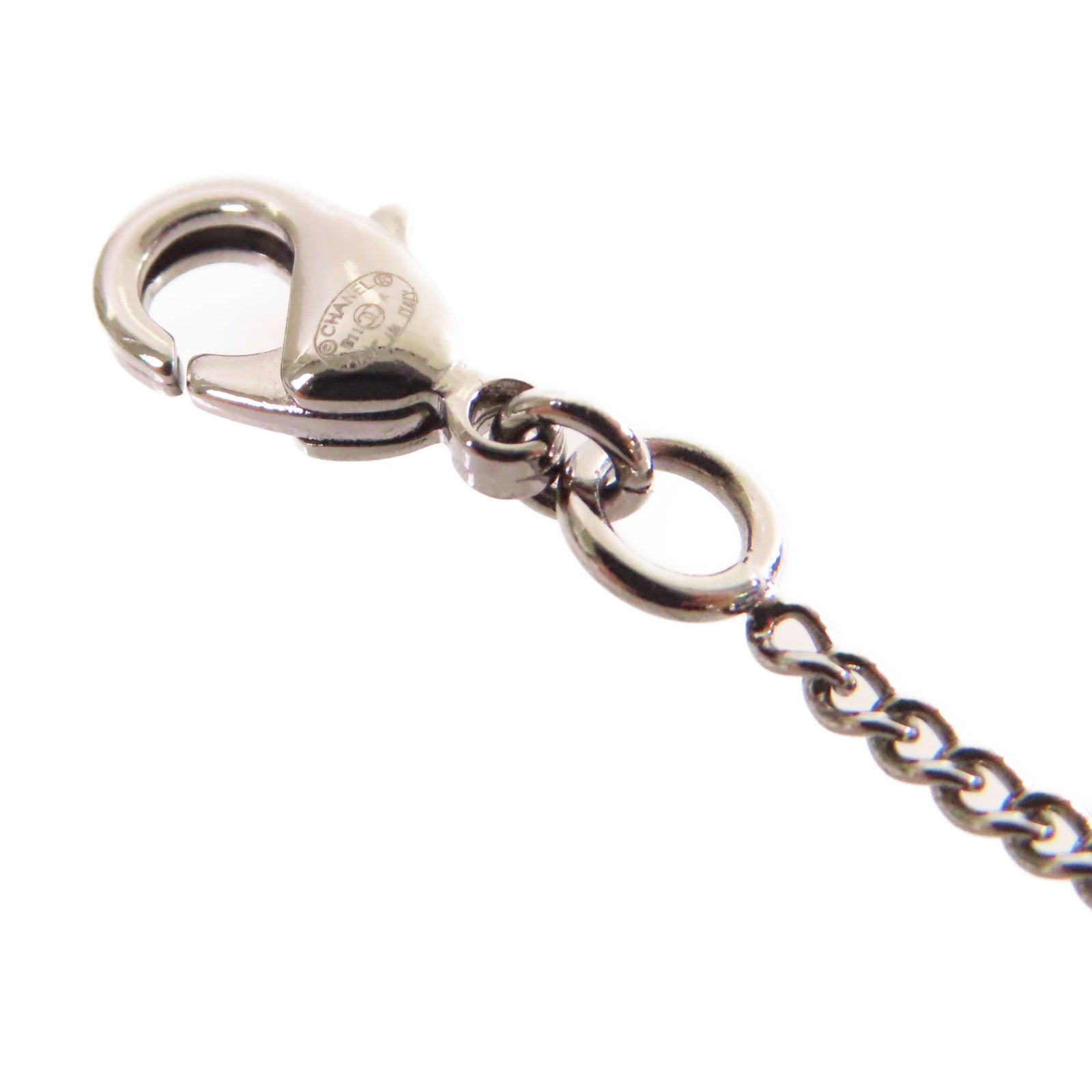 CHANEL 金屬/PVC CC Necklace項鏈銀色/彩色