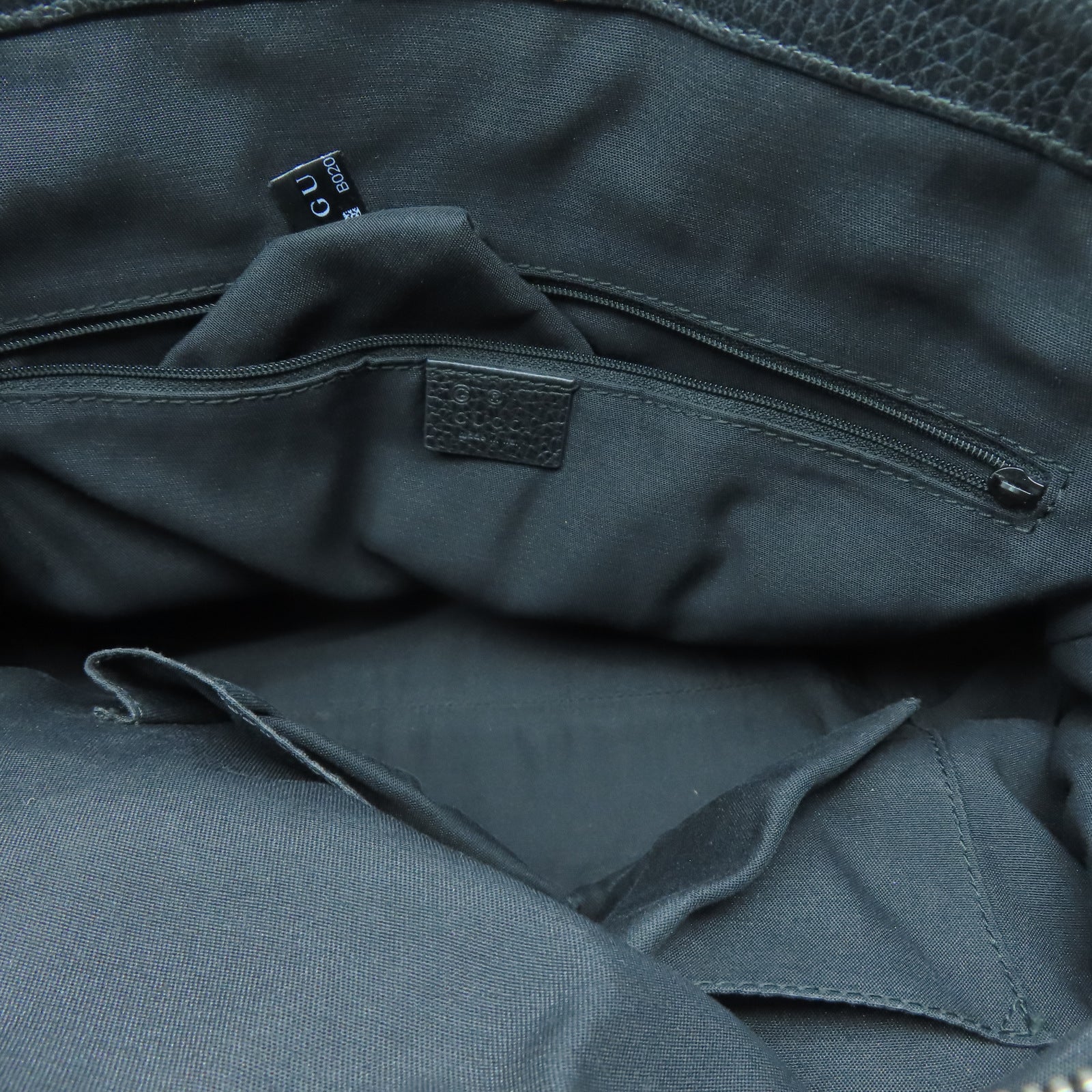 GUCCI 帆布2 Way Shoulder銀扣手挽肩背兩用袋黑色