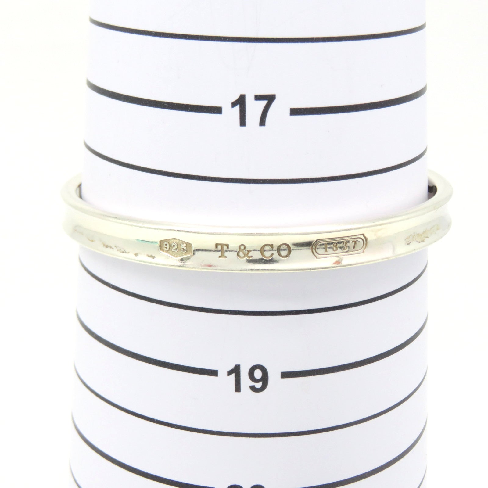 TIFFANY&amp;CO 925 Sterling Silver 1837 Bangle Bangle