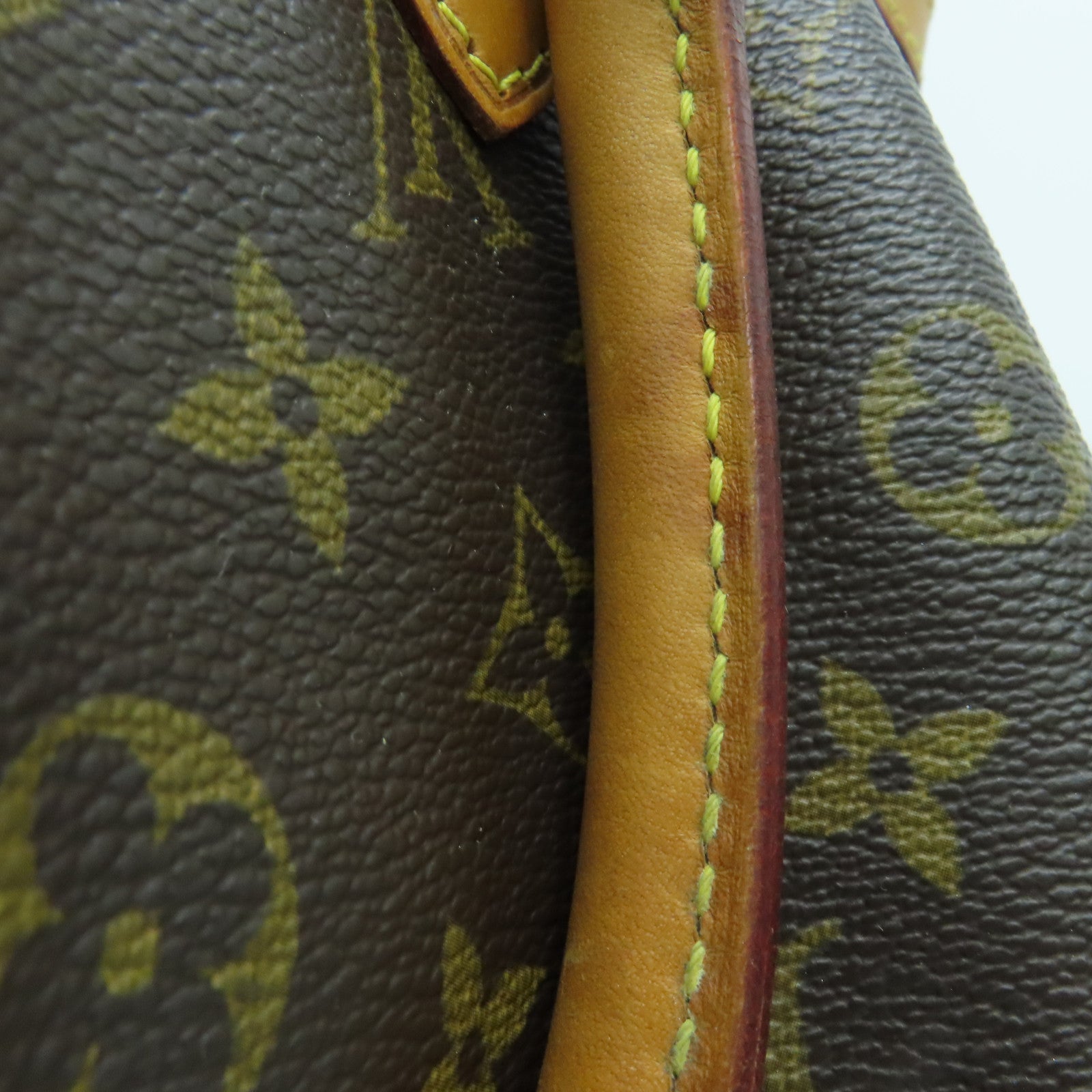 LOUIS VUITTON Monogram Tivoli PM Handle Bag Gold Buckle Brown