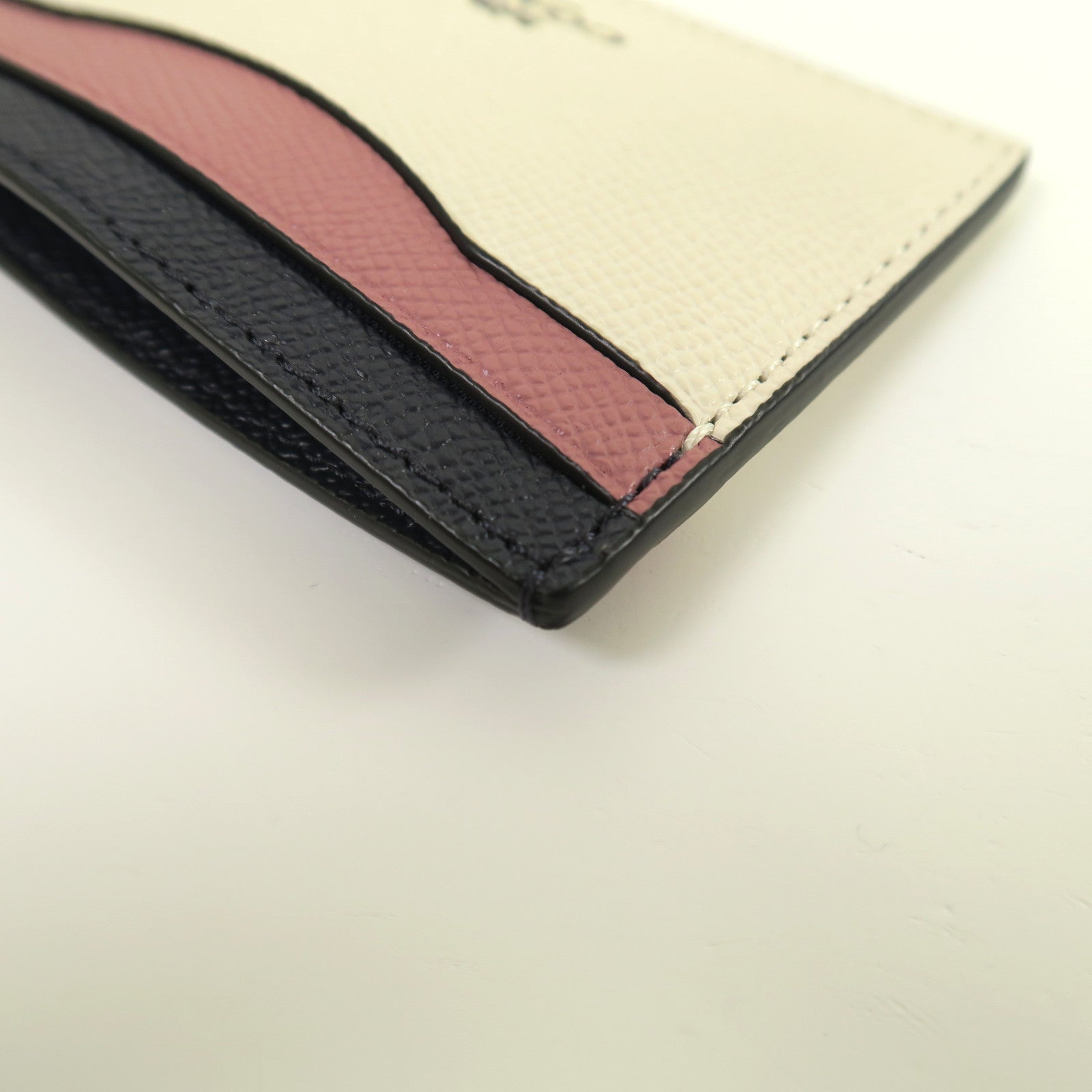 COACH 牛皮皮革Card Case卡片套白色/粉紅色/藍色