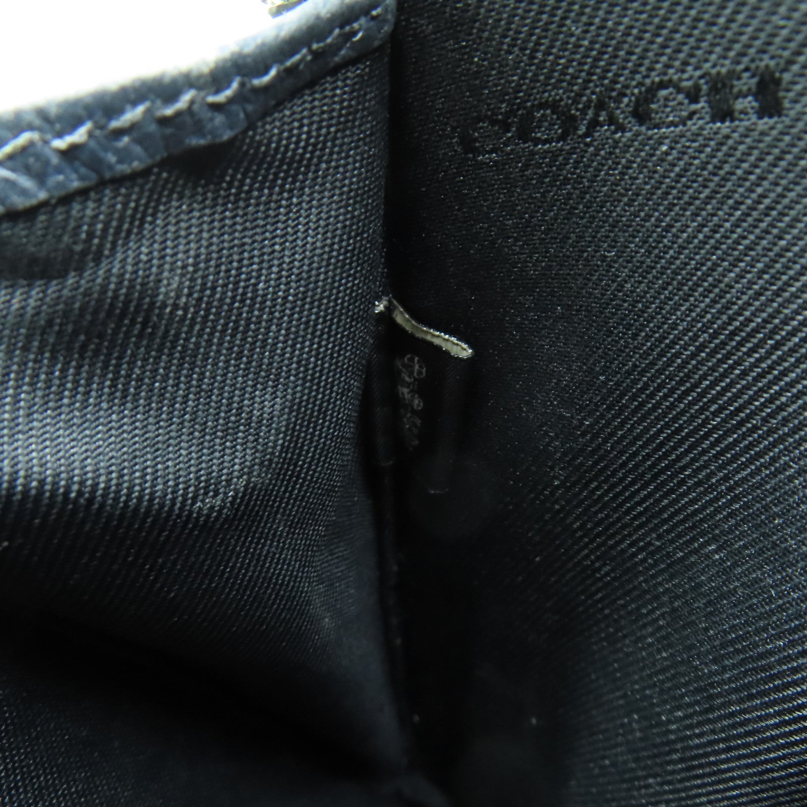 COACH 牛皮皮革Tote Bag銀扣肩背袋深藍色
