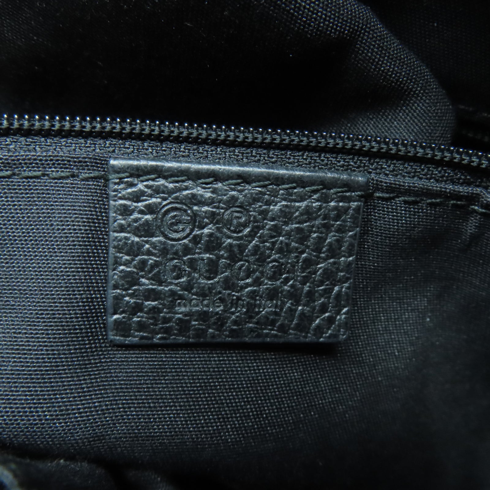 GUCCI 帆布2 Way Shoulder銀扣手挽肩背兩用袋黑色