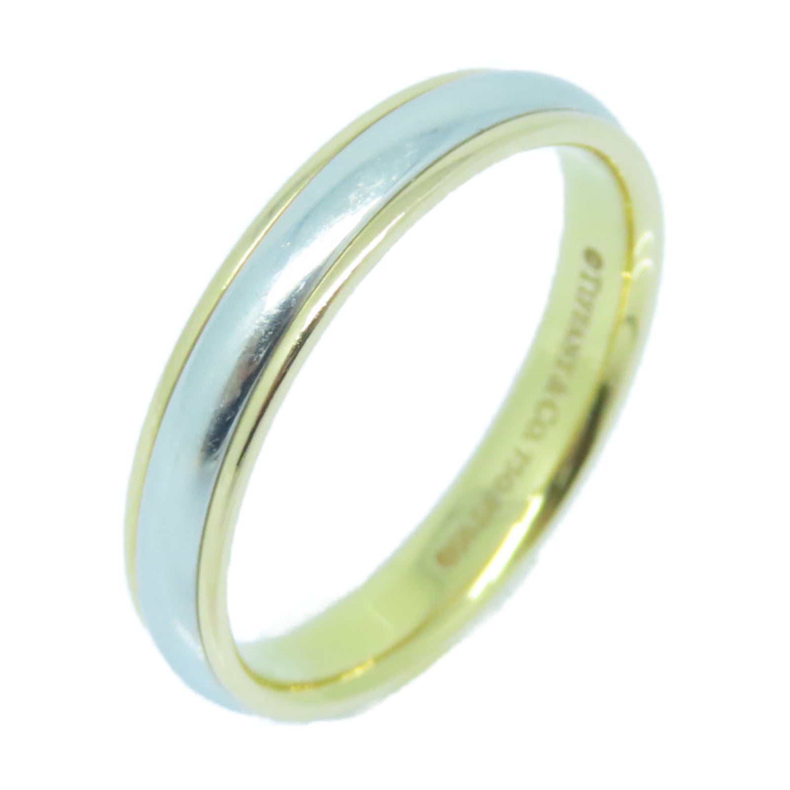 TIFFANY＆CO 950PT鉑金/18K黄金Ring戒指US#9.5