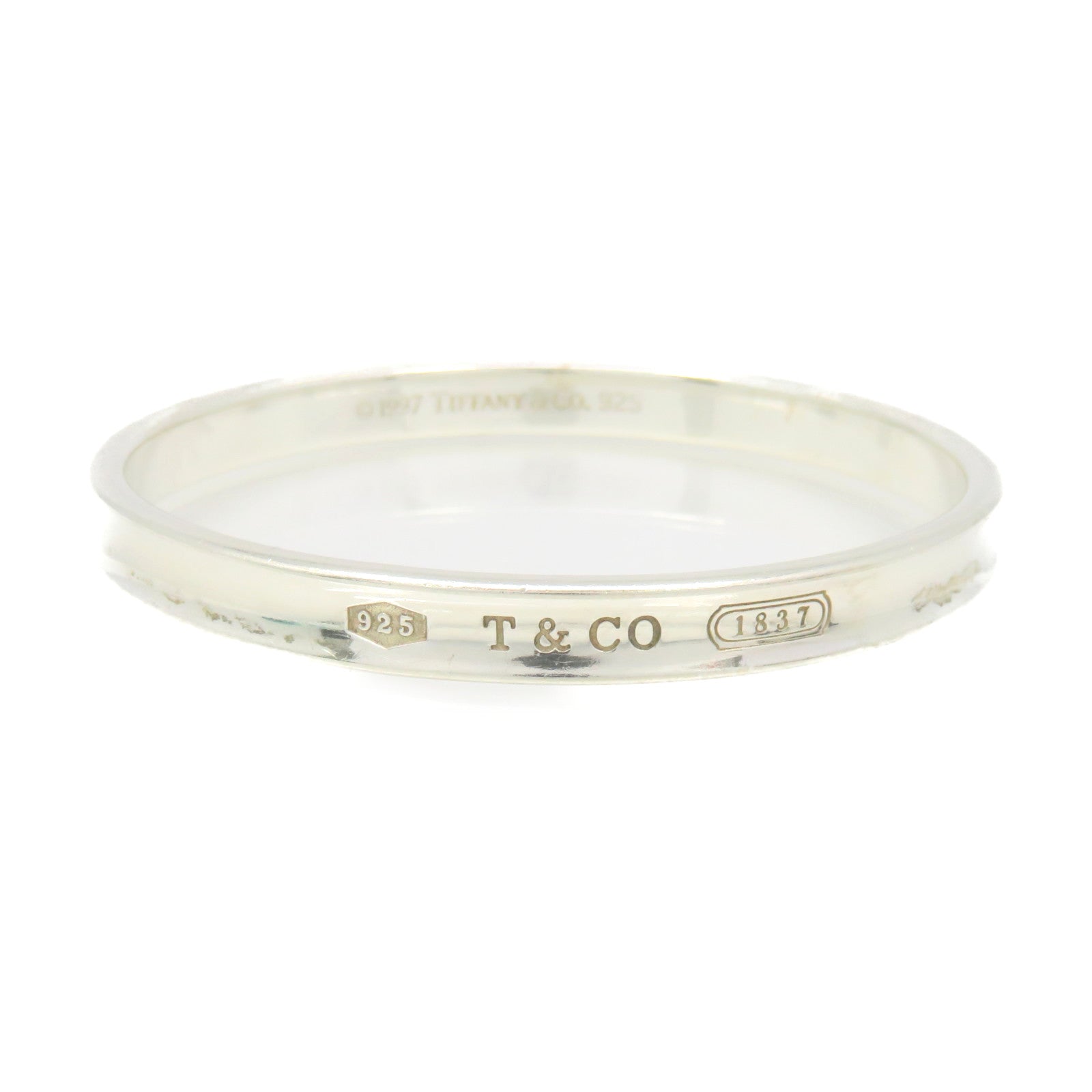 TIFFANY&amp;CO 925 Sterling Silver 1837 Bangle Bangle