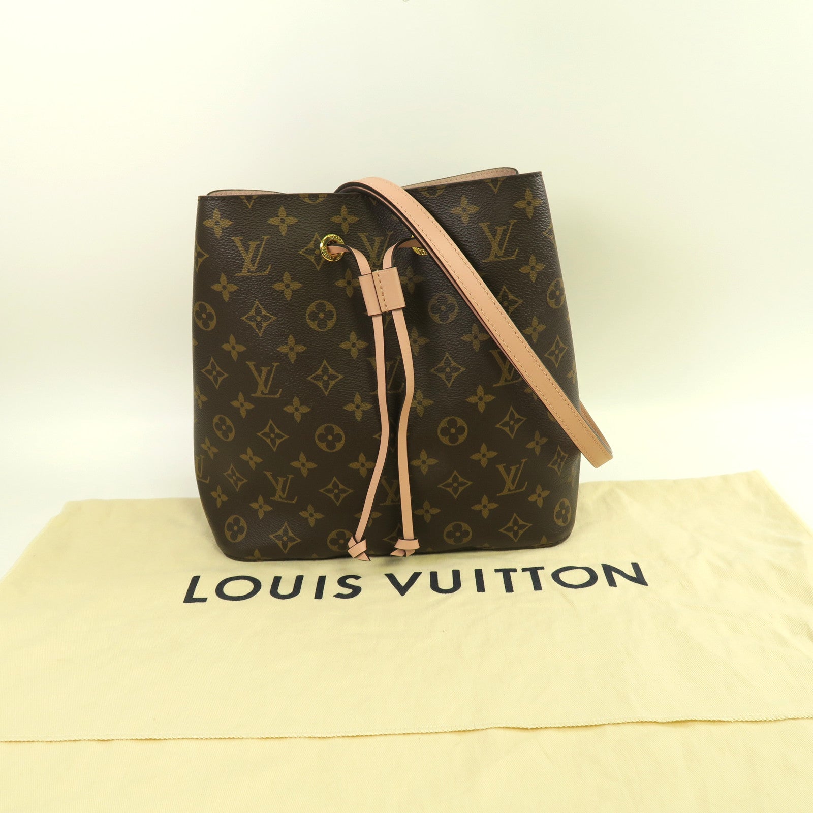 LOUIS VUITTON Monogram Neo Noe MM金扣肩背袋啡色