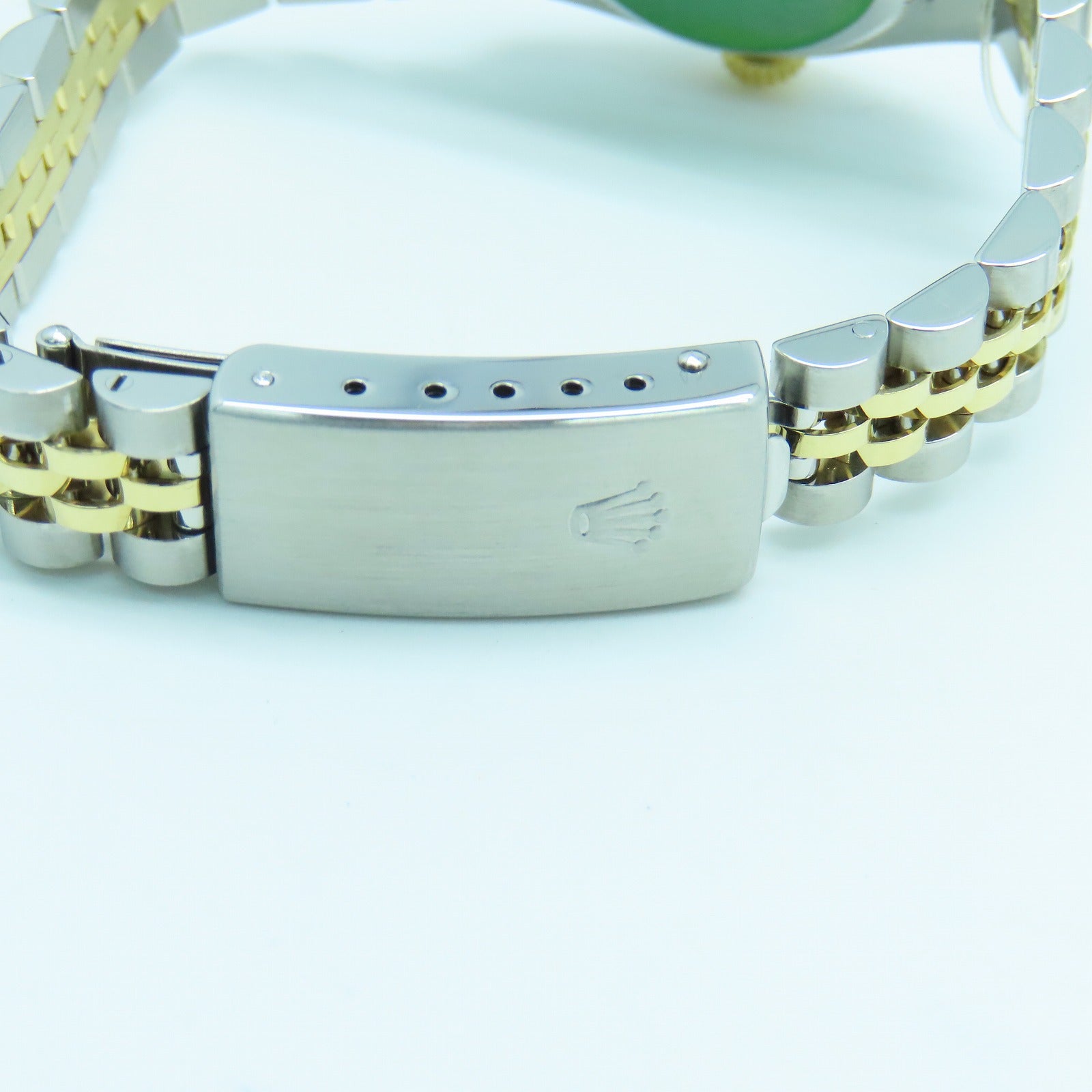 ROLEX Datejust 18K Yellow Gold/Stainless Steel Watch Automatic Movement White