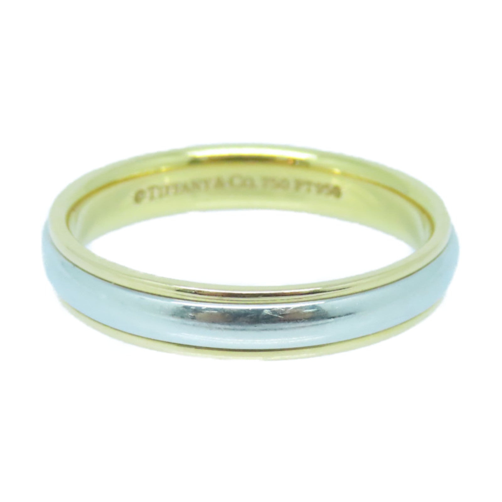 TIFFANY＆CO 950PT鉑金/18K黄金Ring戒指US#9.5