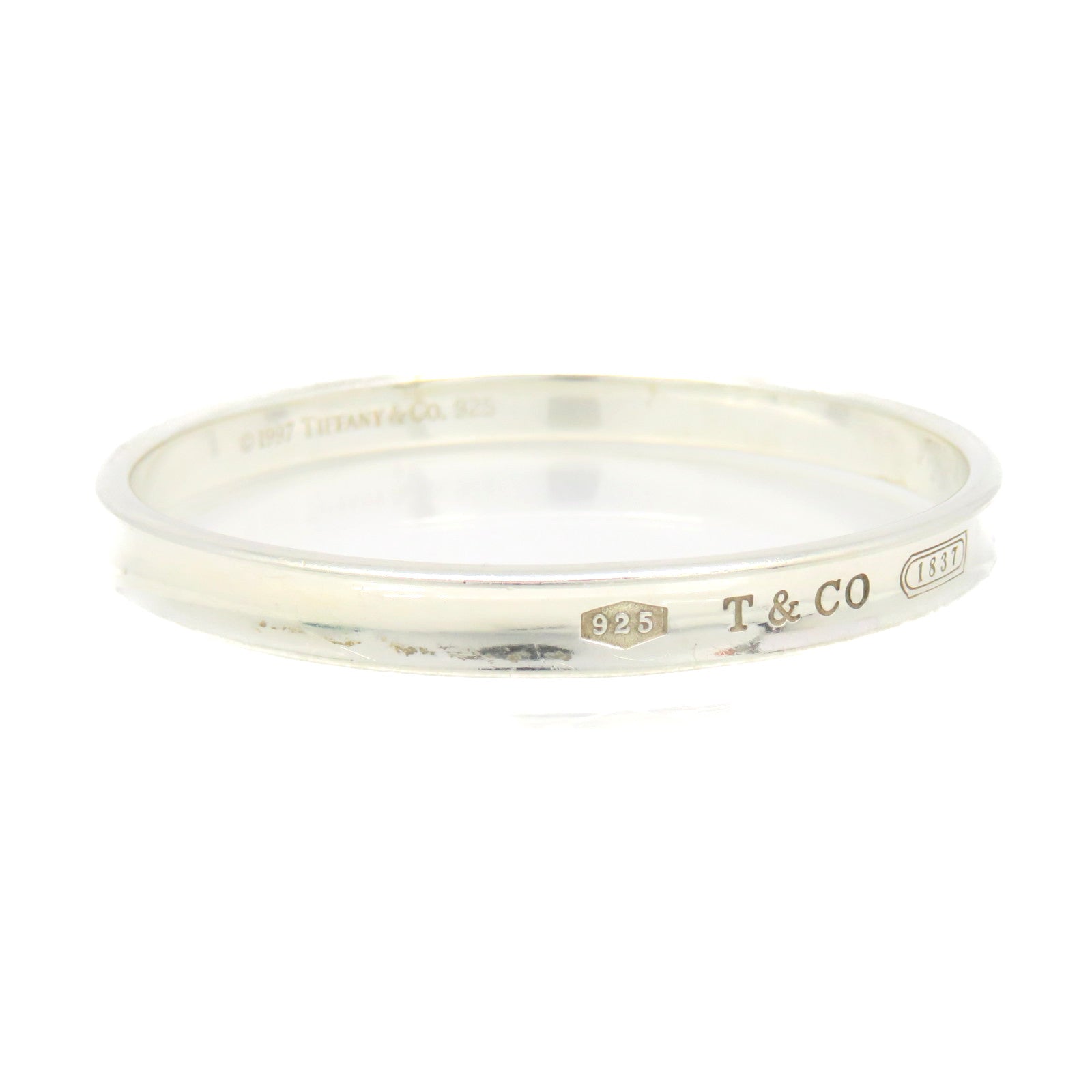 TIFFANY&amp;CO 925 Sterling Silver 1837 Bangle Bangle