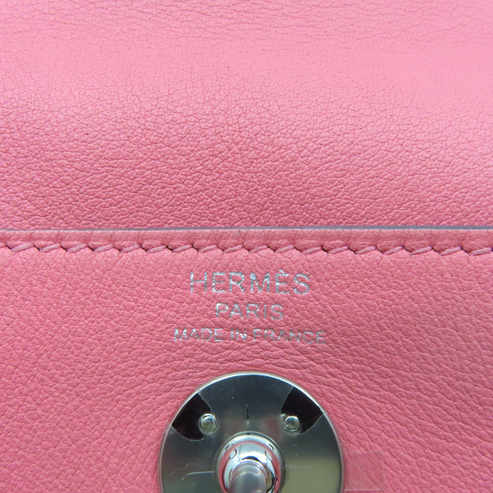 HERMES Swift皮革Mini Lindy Shoulder Bag銀扣手挽肩背兩用袋Rose D'ete夏日玫瑰粉色