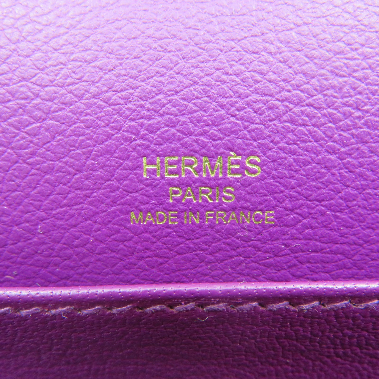 HERMES Ecercolor皮革Mini Roulis Shoulder Bag金扣肩背袋紫色