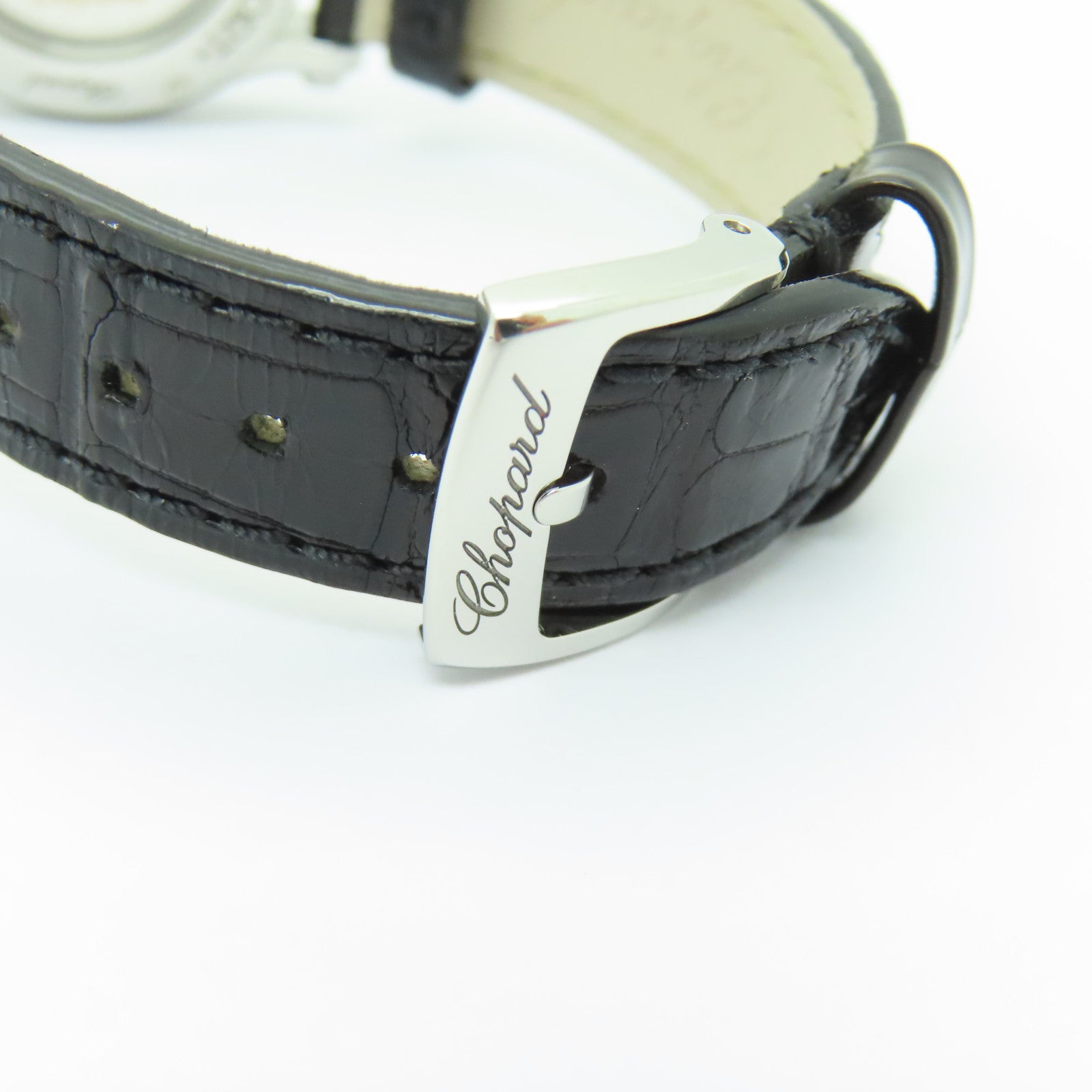 Chopard Happy Sport 5 Dia皮革/不鏽鋼手錶自動機芯白色