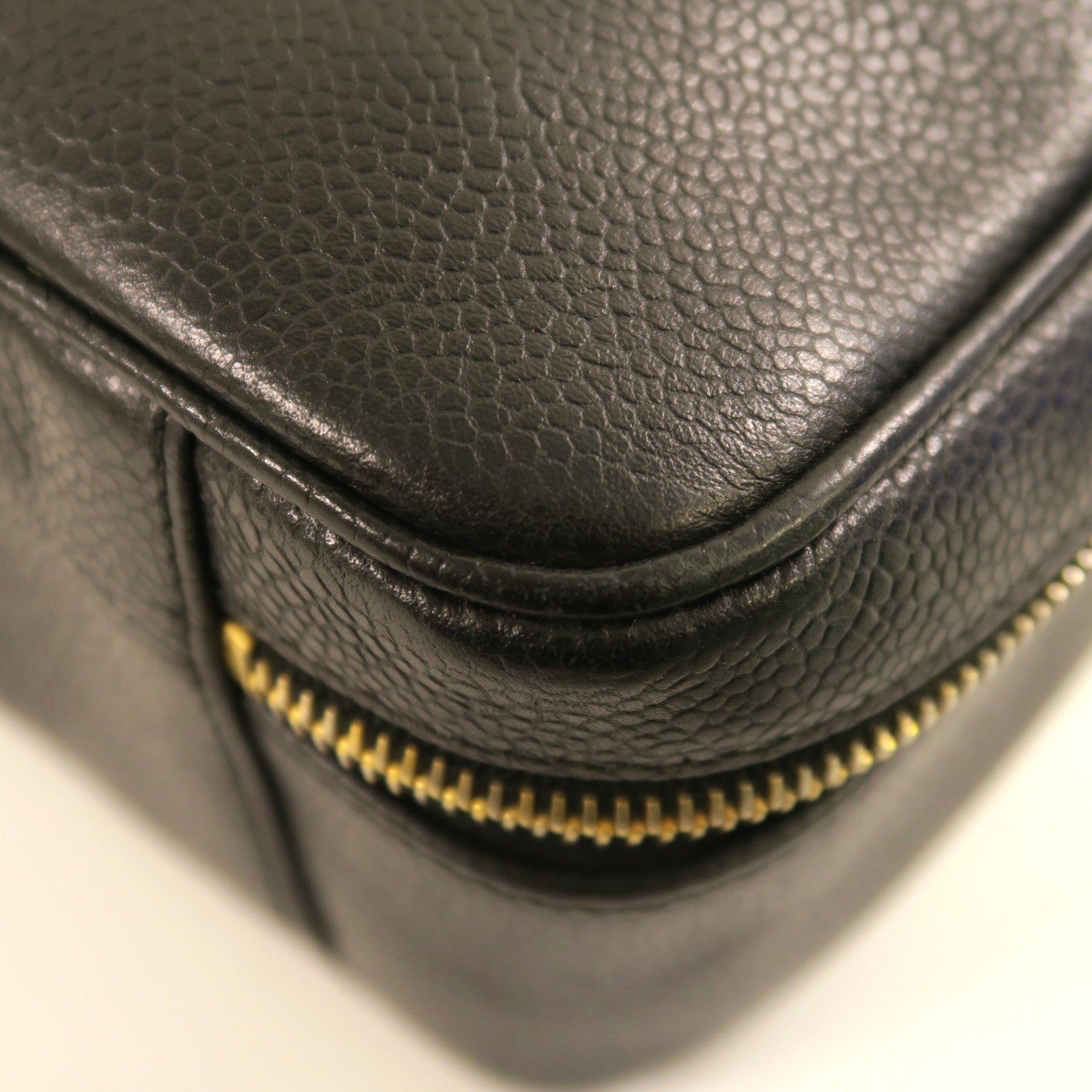 CHANEL 牛皮皮革2 Way Shoulder Bag金扣手挽肩背兩用袋黑色