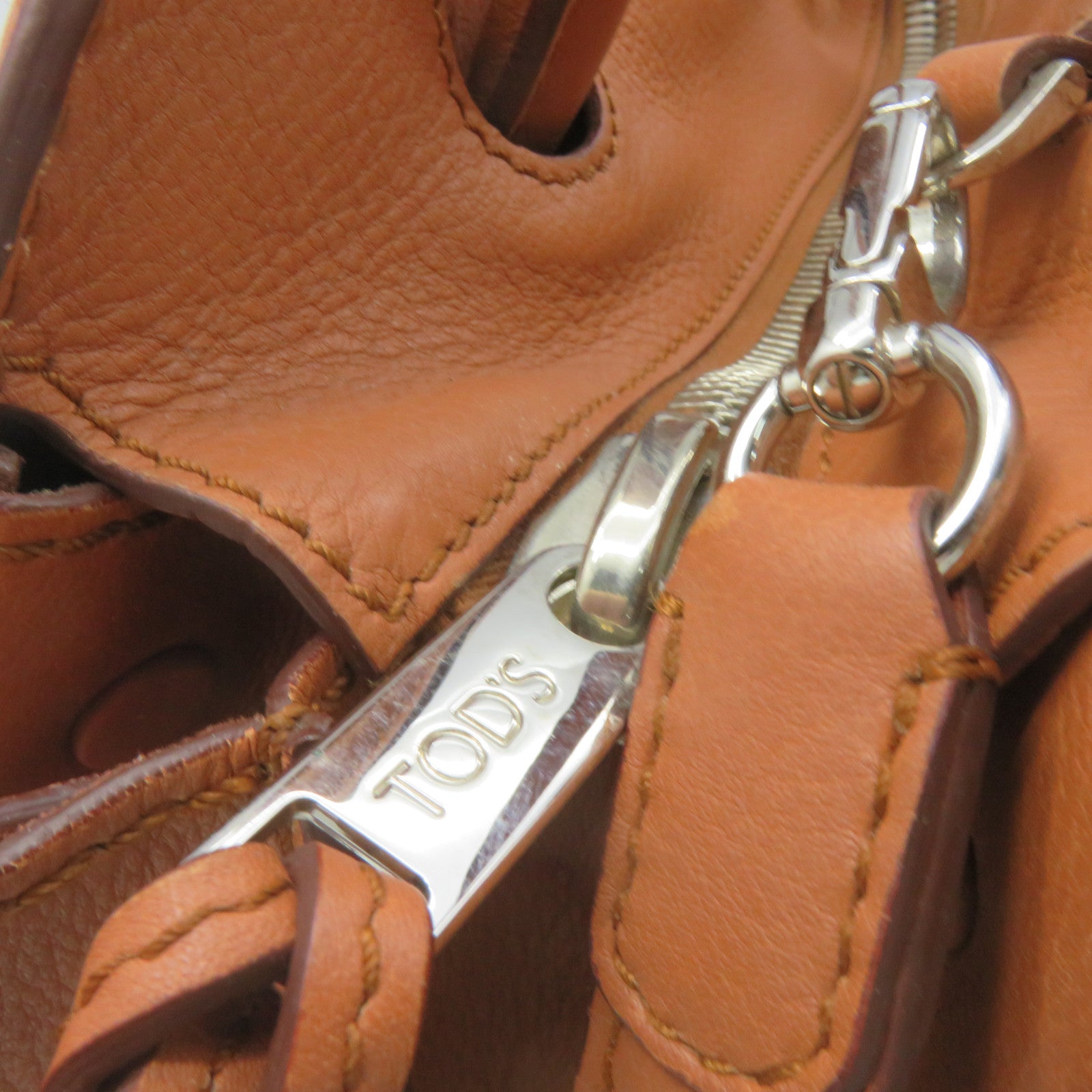 TOD’S 【激減優惠】牛皮皮革2Way Shoulder Bag手挽肩背兩用袋啡色