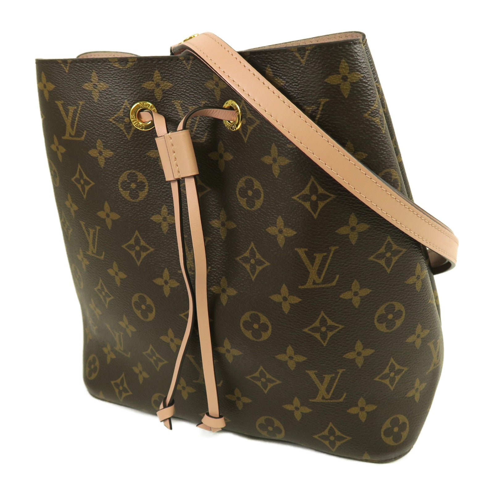 LOUIS VUITTON Monogram Neo Noe MM金扣肩背袋啡色