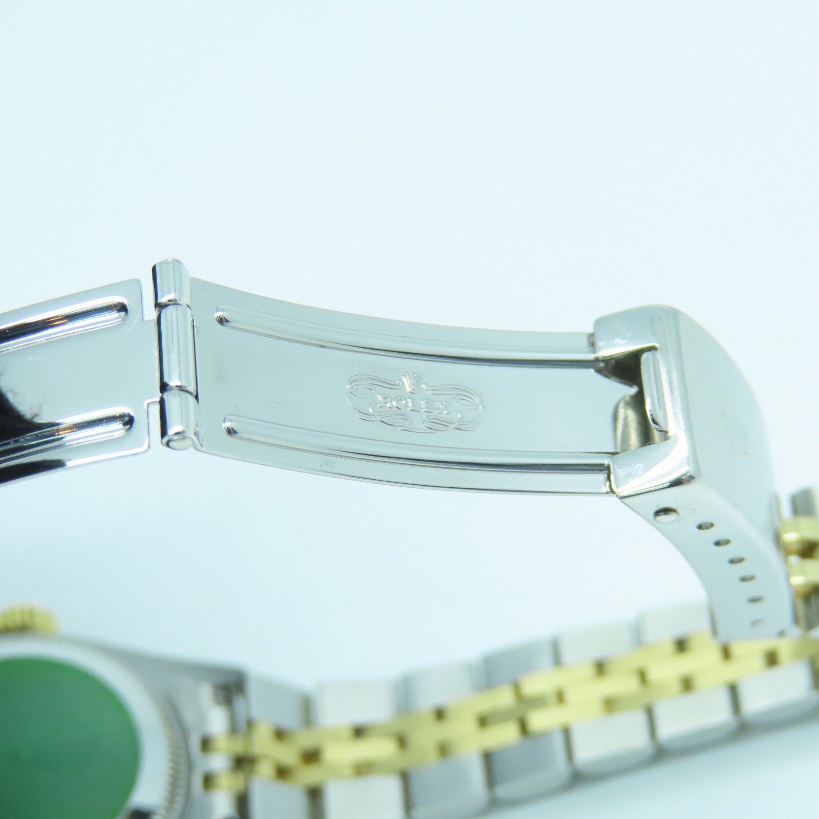 ROLEX Datejust 18K Yellow Gold/Stainless Steel Watch Automatic Movement White