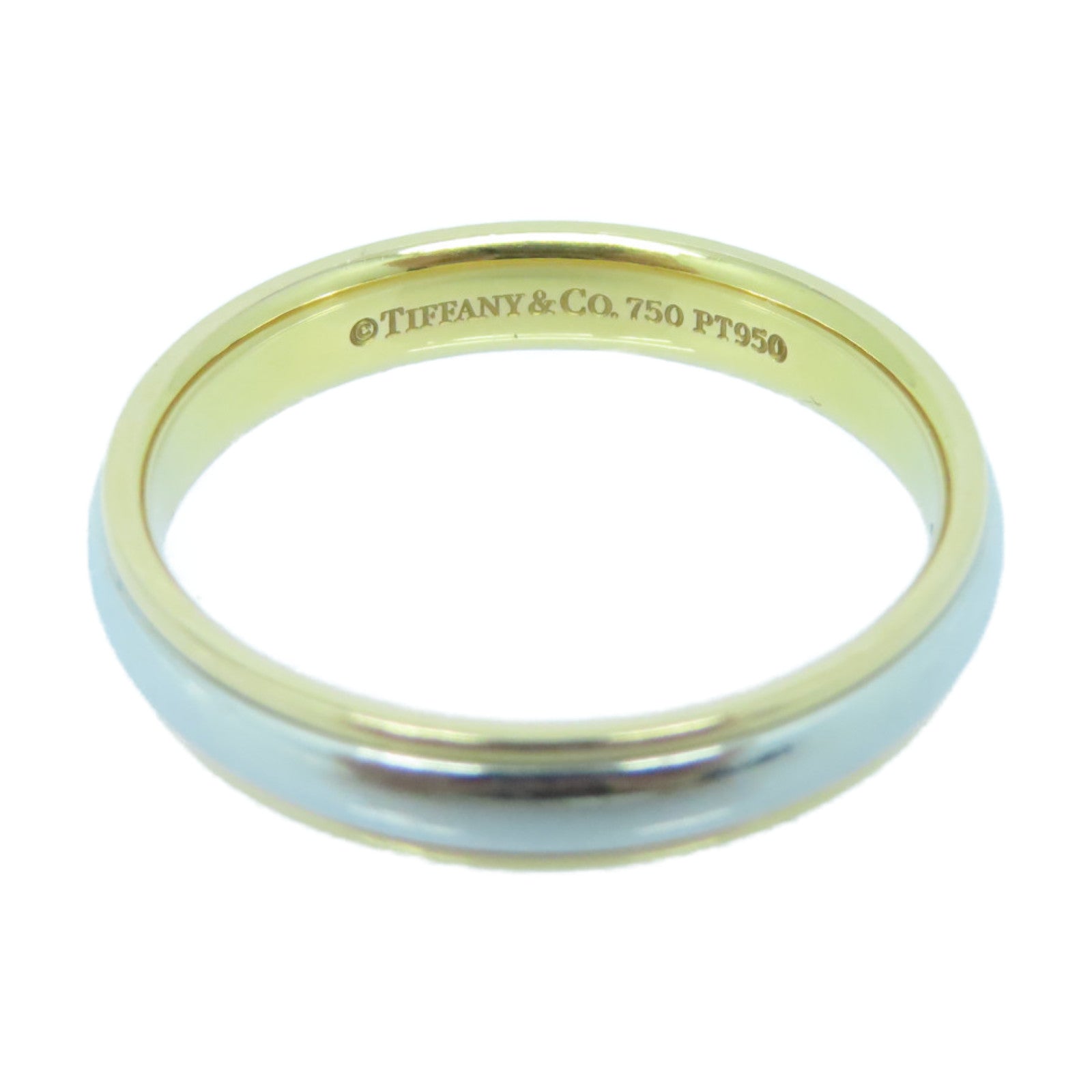 TIFFANY＆CO 950PT鉑金/18K黄金Ring戒指US#9.5