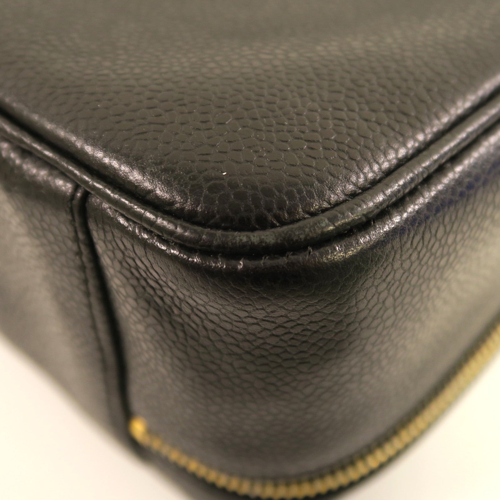 CHANEL 牛皮皮革2 Way Shoulder Bag金扣手挽肩背兩用袋黑色